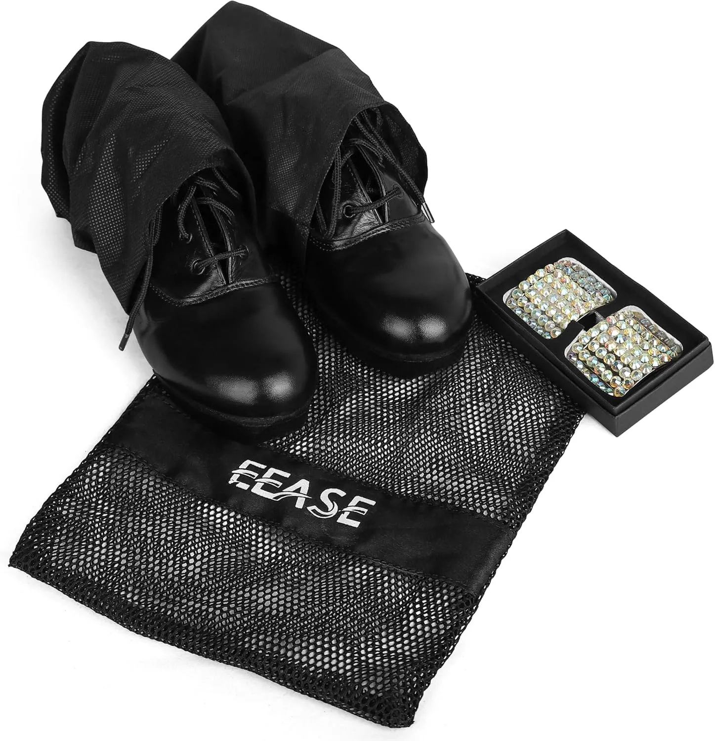 Handmade Irish Dance Hard Shoes with Crystal Buckles  Irish Shoes for Step Dancing, Lightweight Pure Cowhide Leather