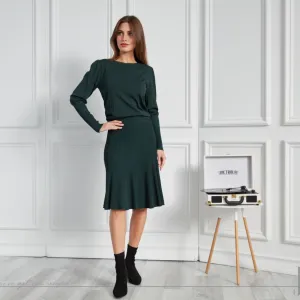 Stylish Hazel Skirt in Elegant Forest Green - Perfect for Any Occasion