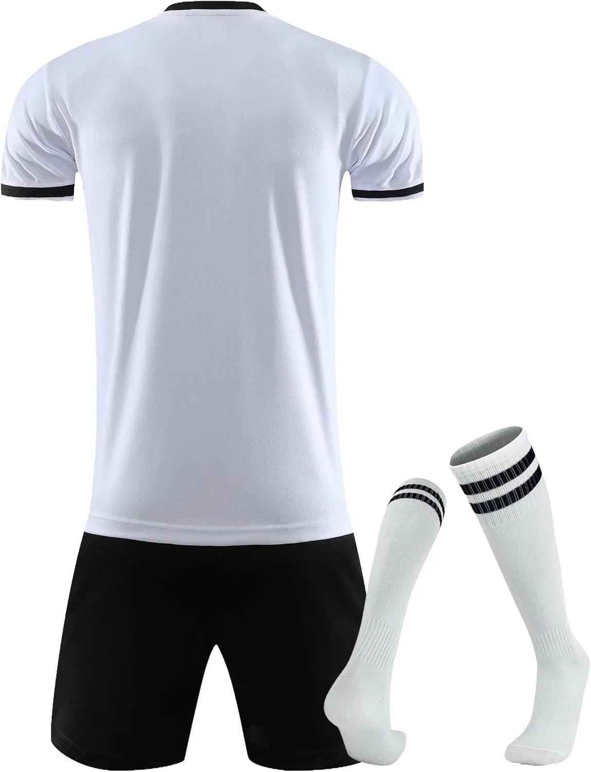Hiheart Mens Soccer Jersey and Shorts with Socks Quick Dry Football Team Uniforms