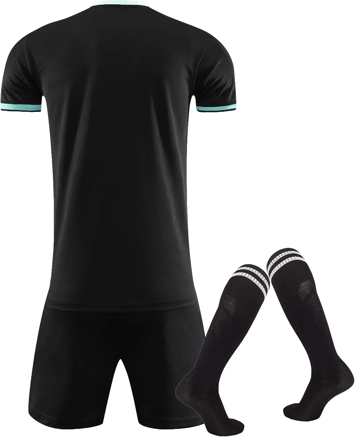 Hiheart Mens Soccer Jersey and Shorts with Socks Quick Dry Football Team Uniforms