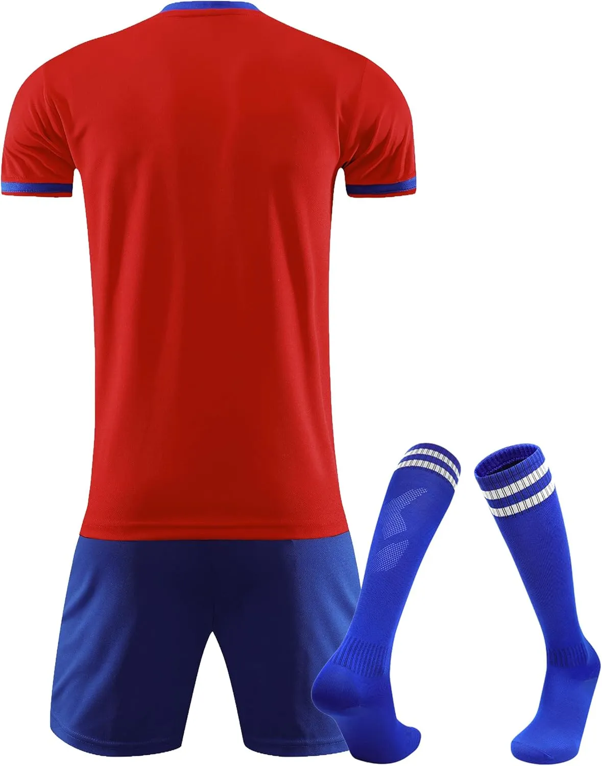 Hiheart Mens Soccer Jersey and Shorts with Socks Quick Dry Football Team Uniforms