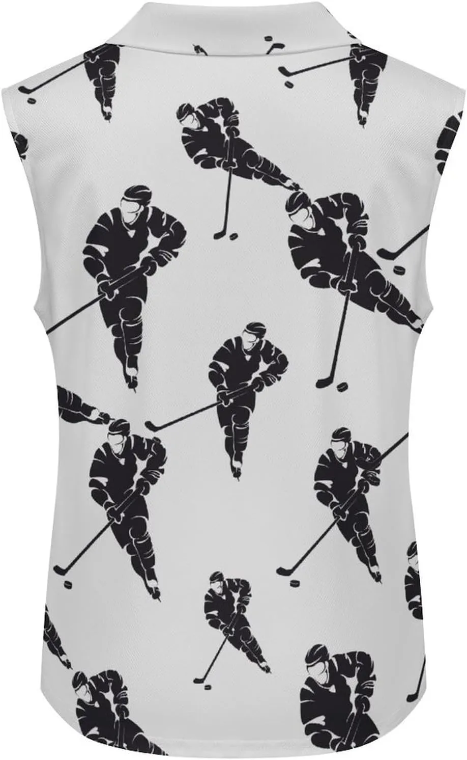 Ice Hockey Player Women's Sleeveless Golf Polo Shirts Athletic Tank Tops