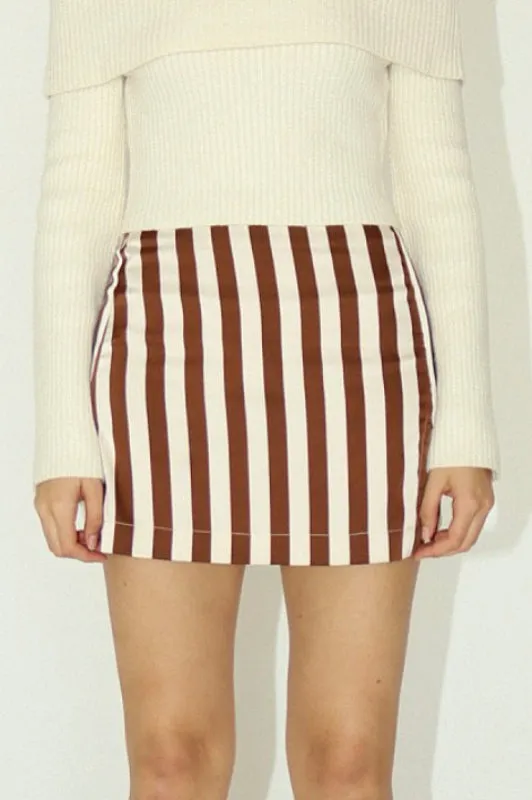 jax mini skirt - brown