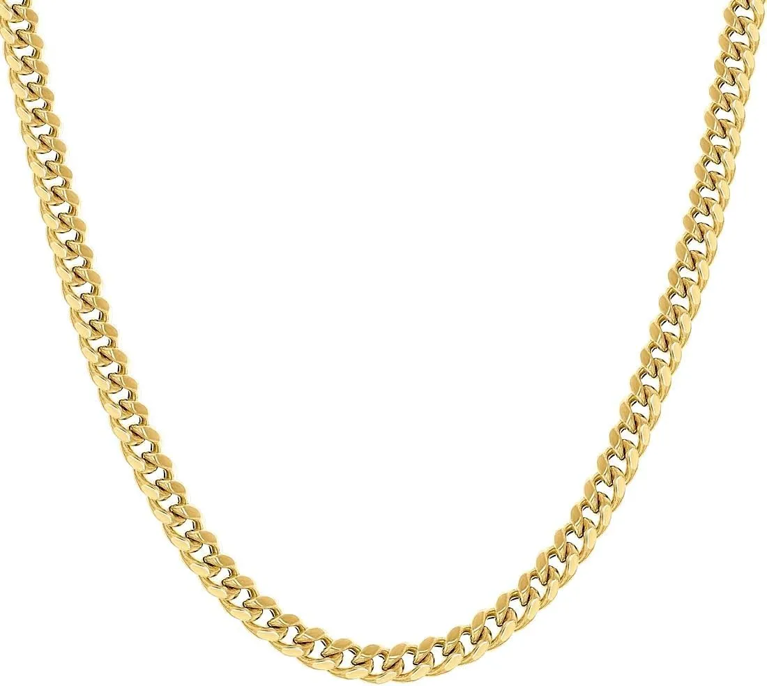 JewelryWeb 925 Sterling Silver Hollow Comfort Curb Chain Yellow 6.3mm Anklet-Anklet for Women and Men