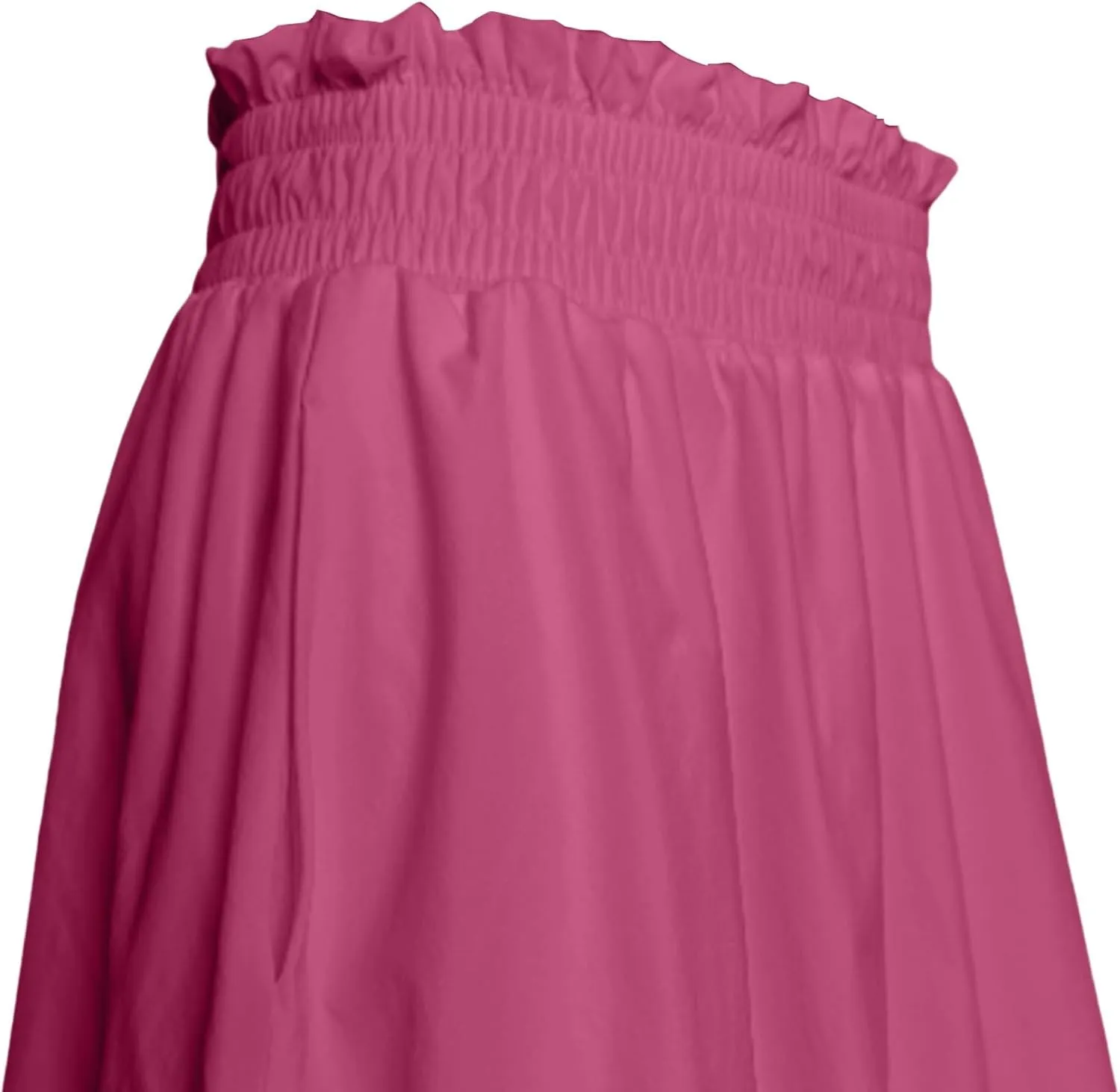 JOFOW Casual Puff Bubble Mini Skirts Going Out Skirts for Women Mini Skirt with Shorts Ruffle Shorts