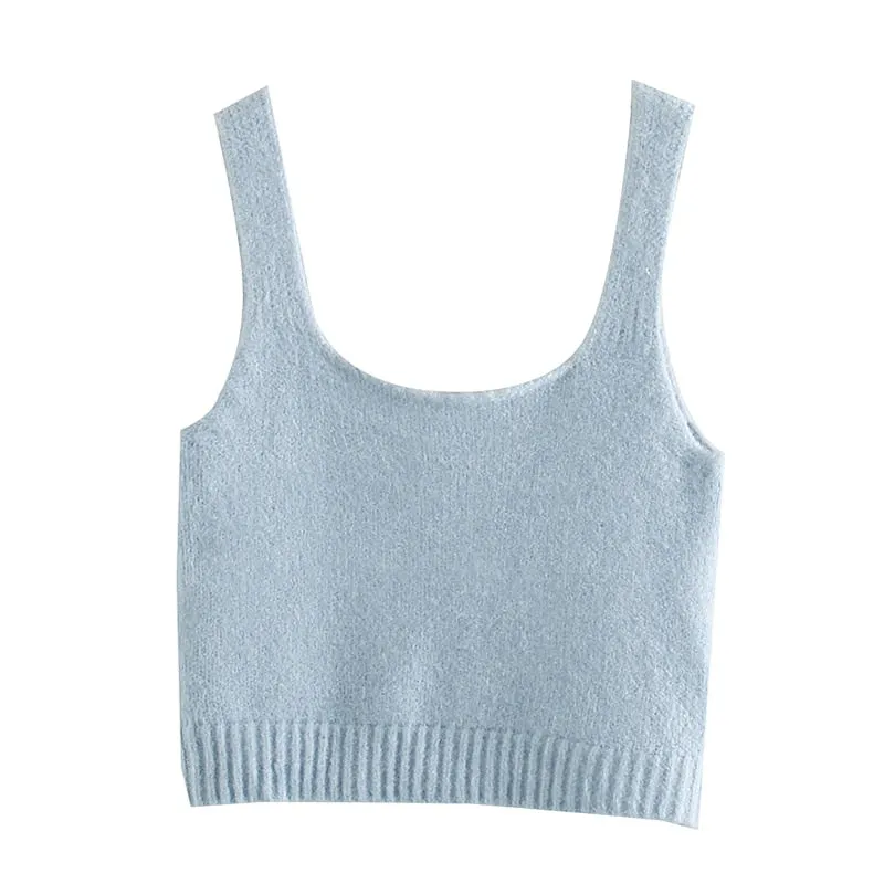 KNIT TOP WITH FLORAL EMBROIDERY