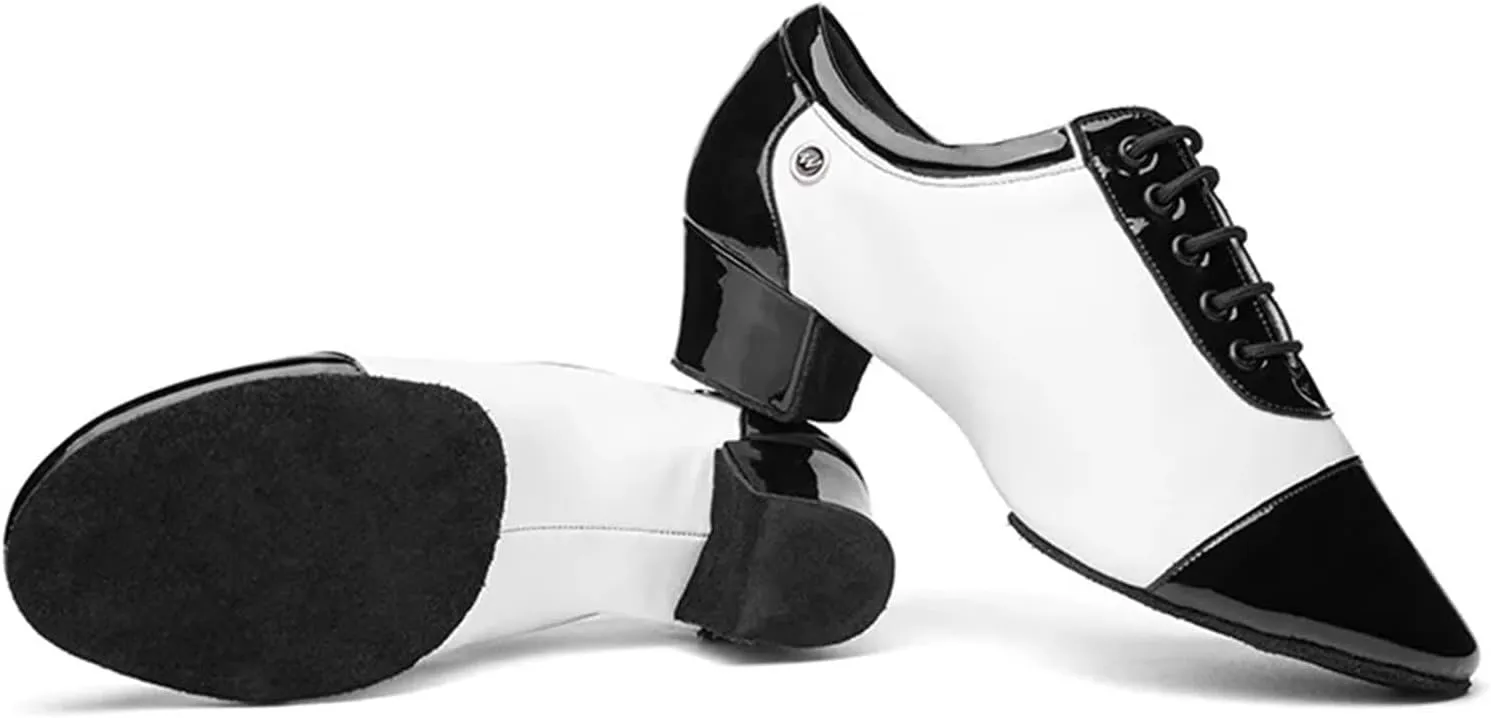 latin dance shoes man Modern Men's Ballroom Tango Latin Dance Shoe Man Split Indoor Soft Sole Black White Dance Shoes