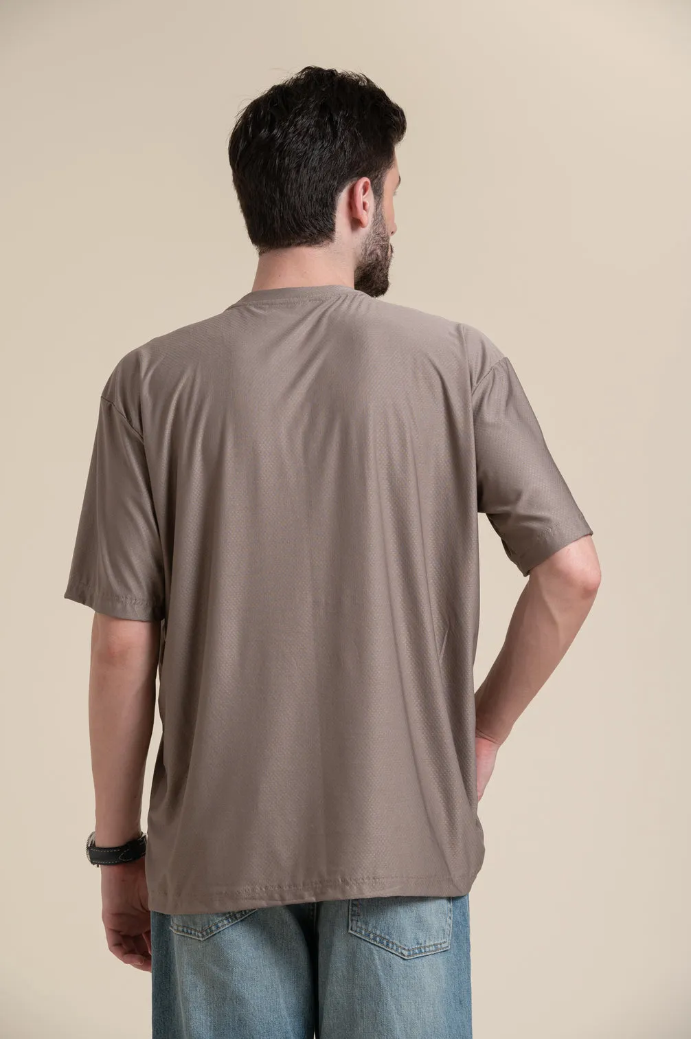 LEATHER PATCH T-SHIRT