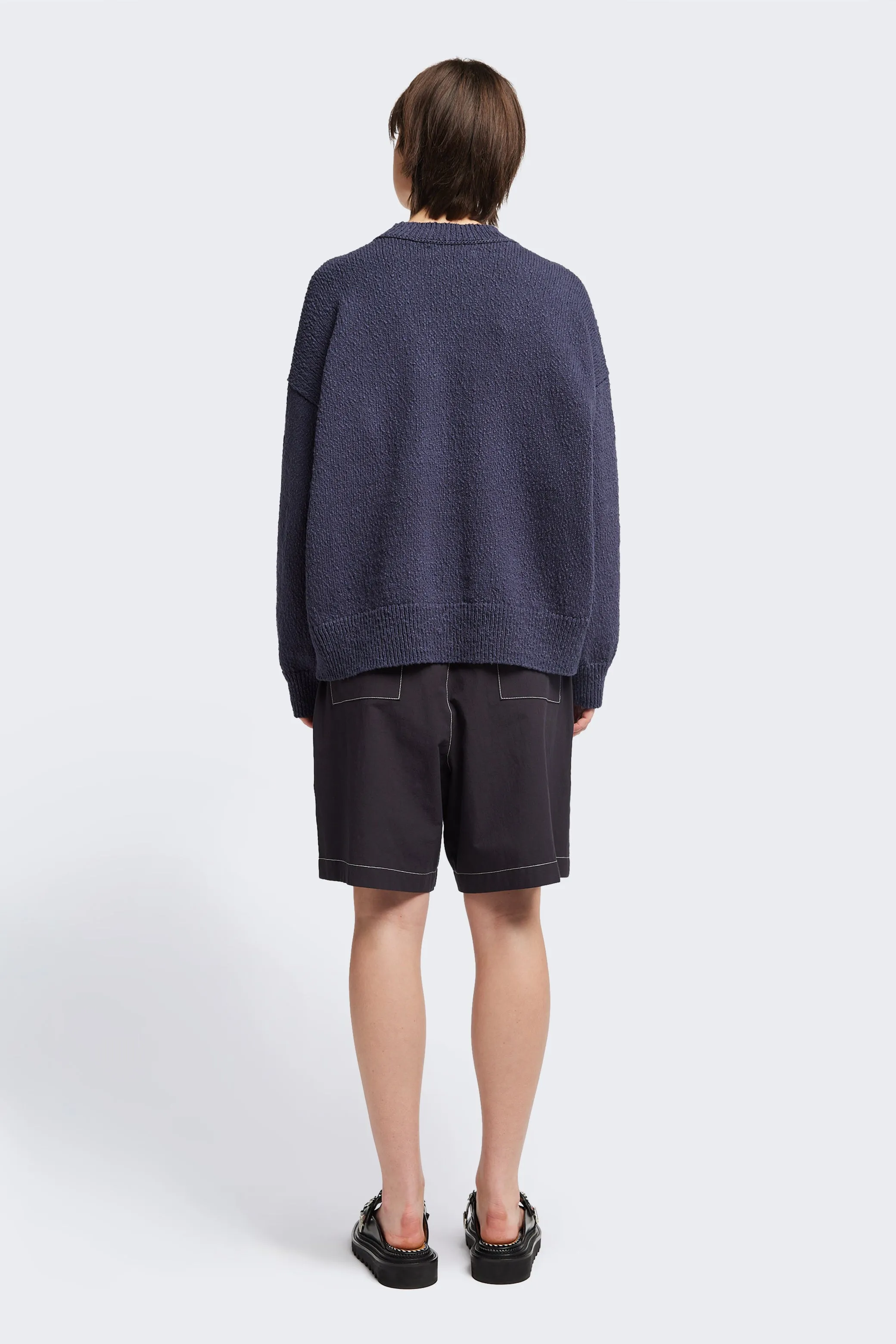Leeway Knit Sweater Blue