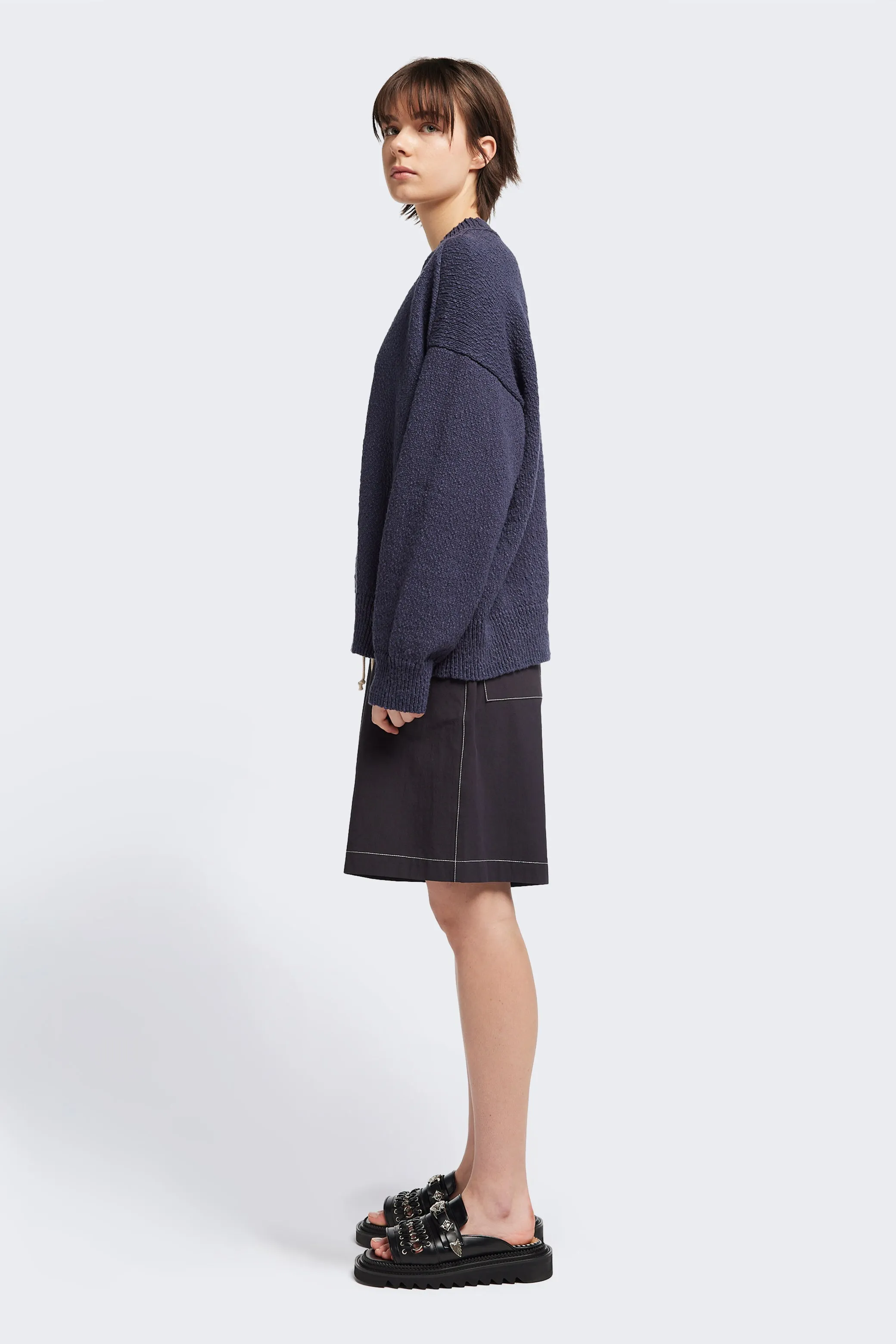 Leeway Knit Sweater Blue