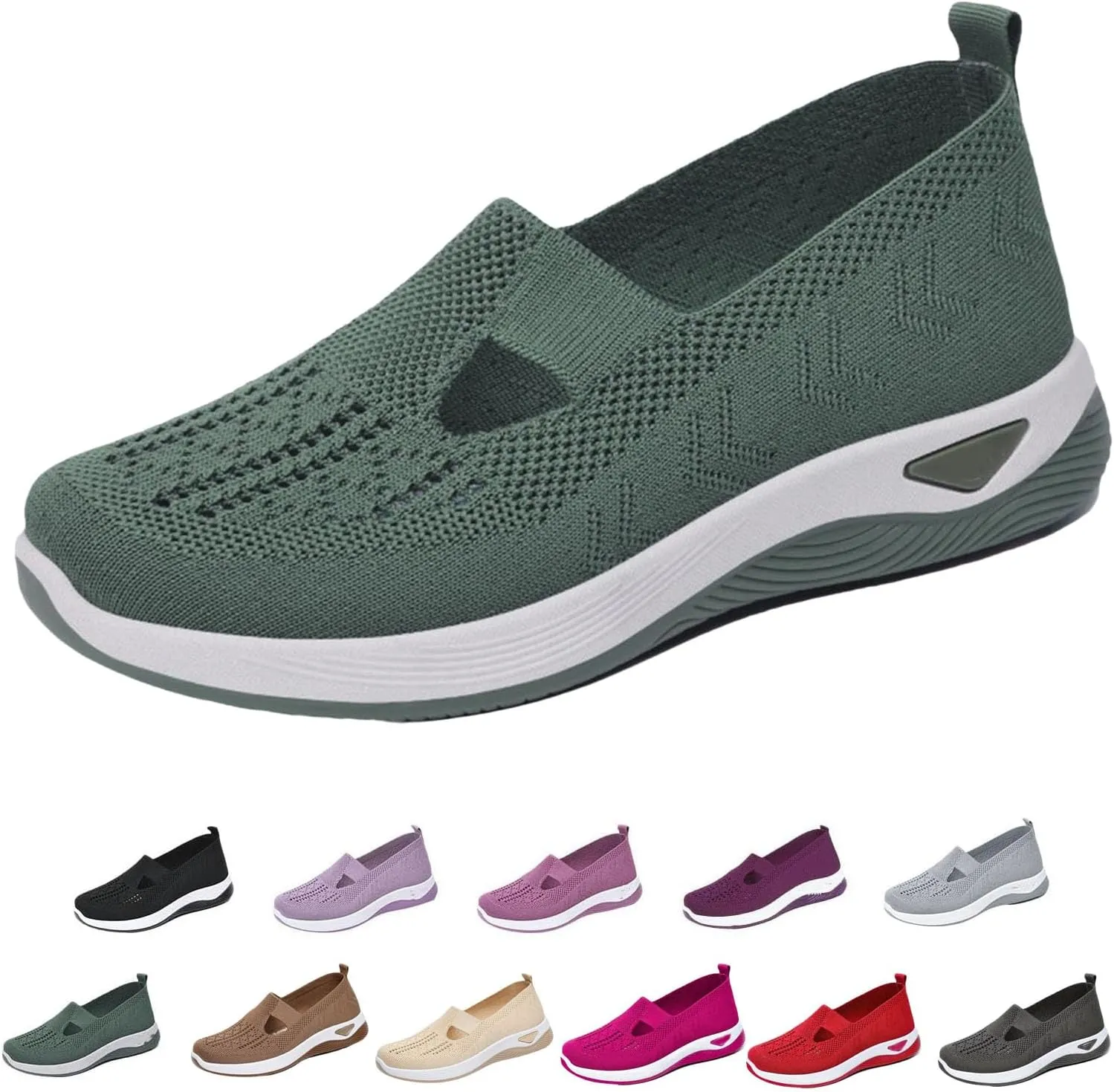 Lunashinex Knitted Sneakers.Women's Comfortable Breathable Knitted Sneakers, Cut-Out Orthopedic Slip-On Sneakers