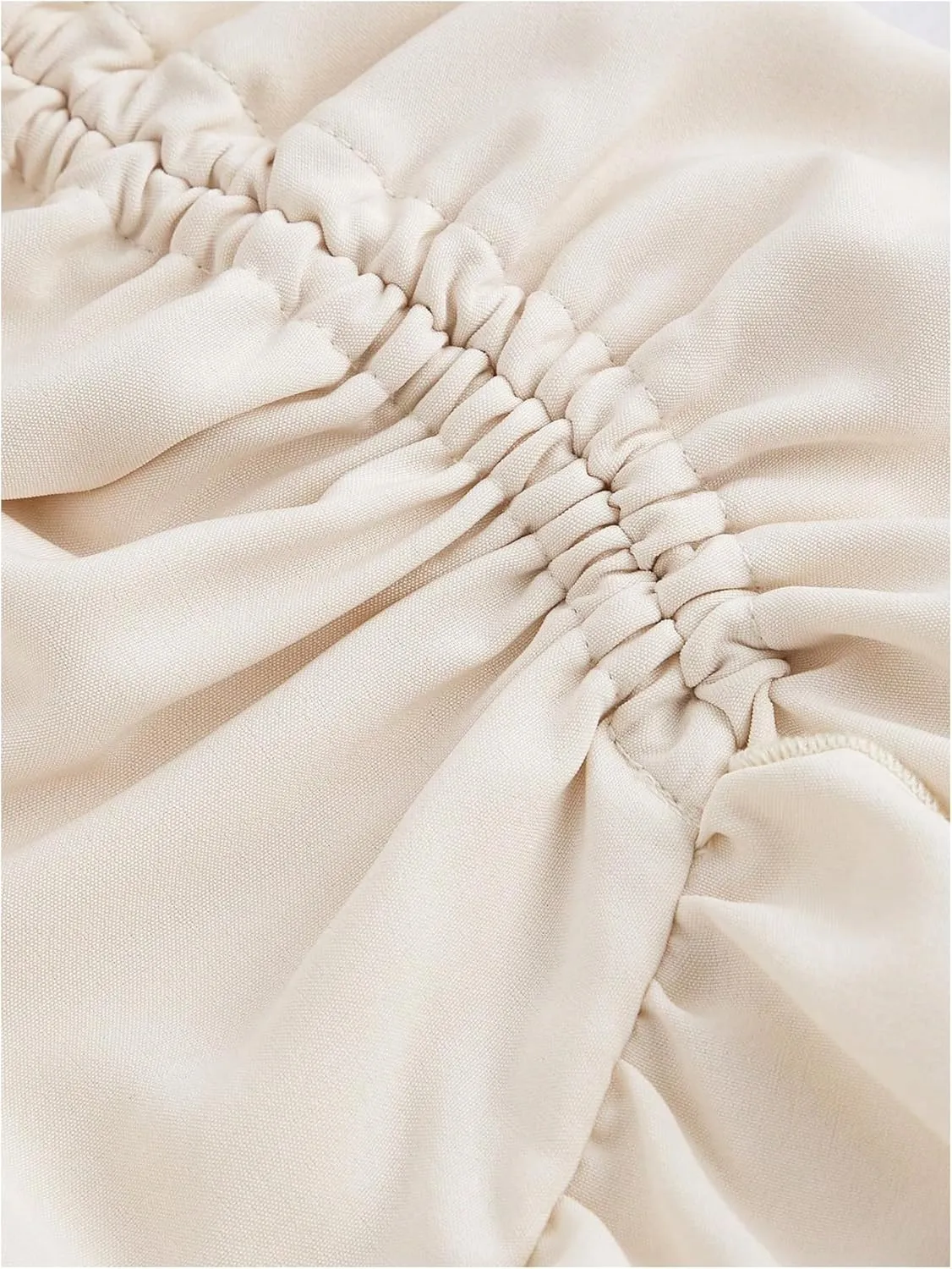 MakeMeChic Women's Ruched Ruffle Hem Tiered High Low Asymmetrical Drawstring Maxi Long Skirts