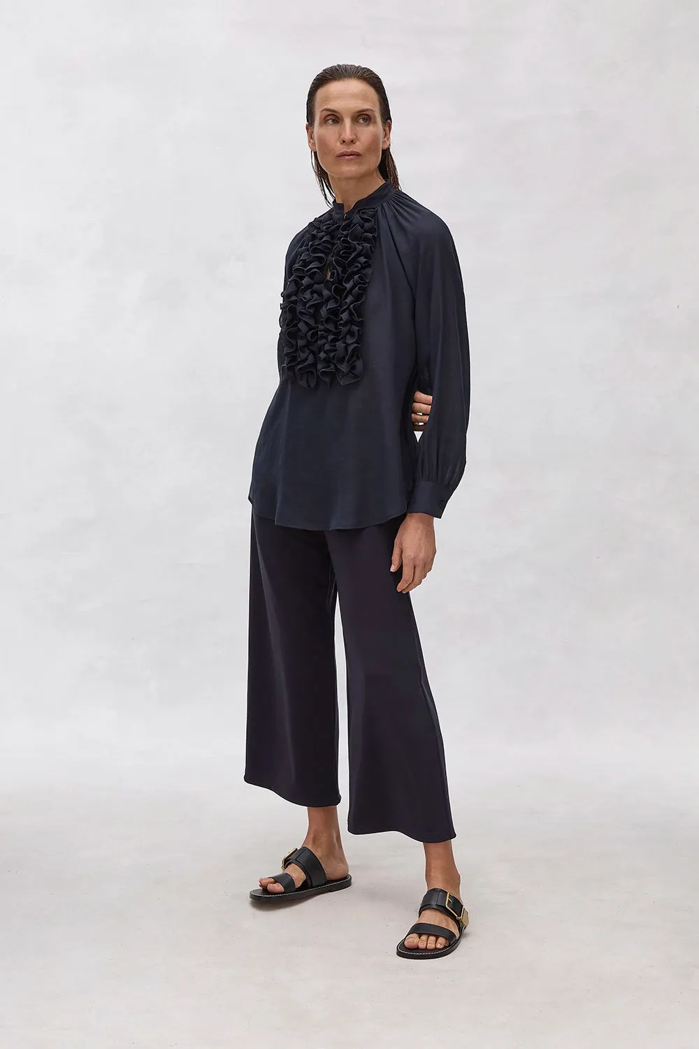 Mela Purdie Praline Blouse in True Navy F605 8473