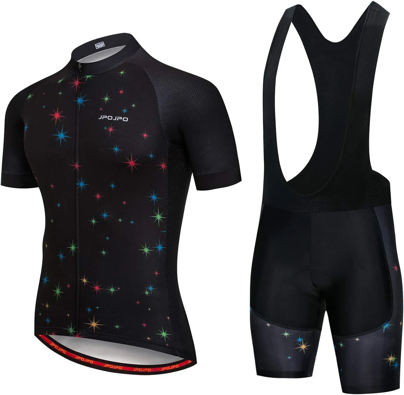 Men Cycling Jersey Set Bike Short Sleeve Shirt Tops 5D Padded Shorts S-3XL