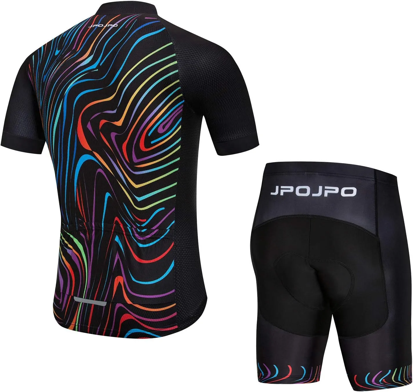 Men Cycling Jersey Set Bike Short Sleeve Shirt Tops 5D Padded Shorts S-3XL