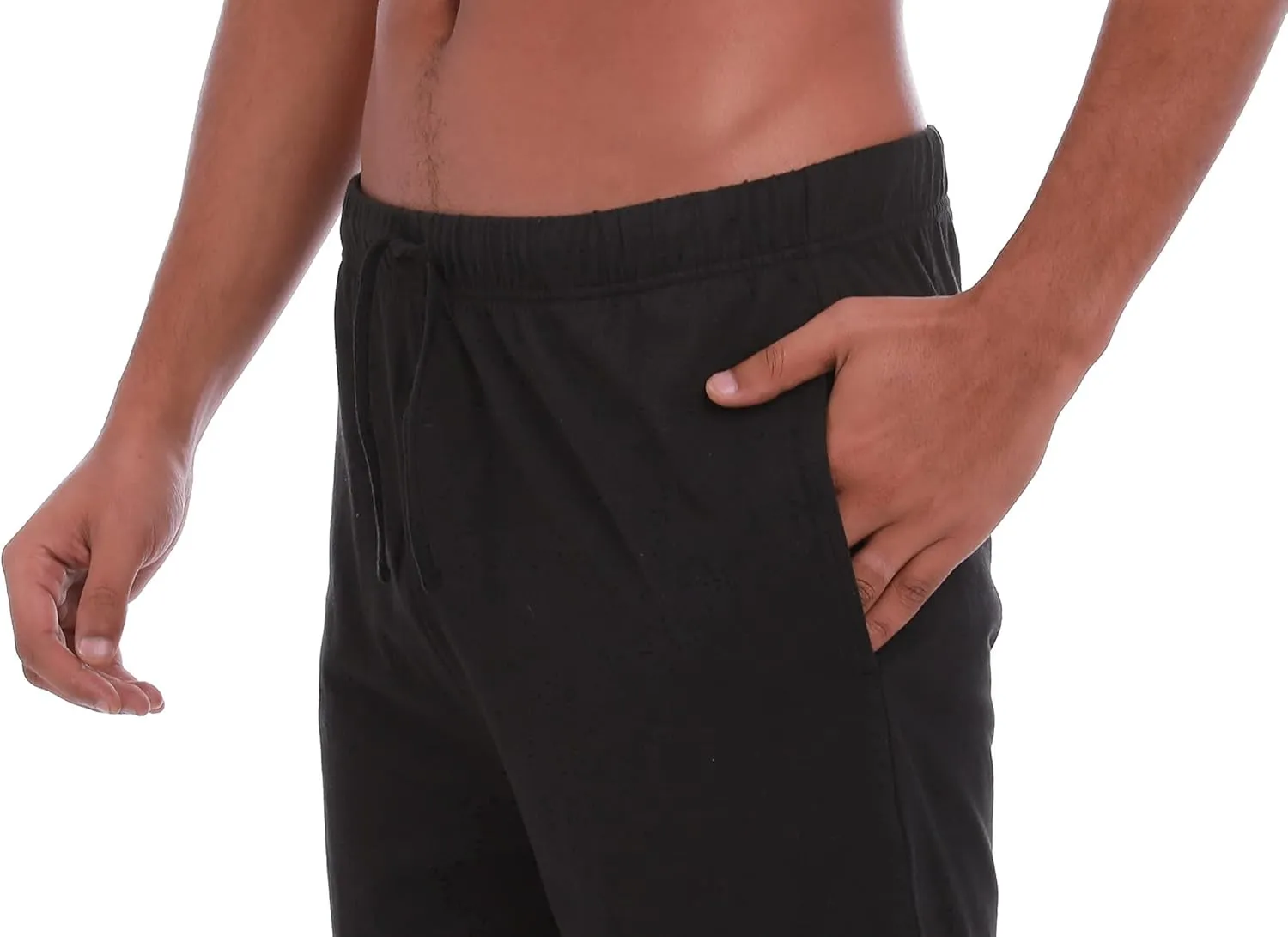 Mens (2-Pack) Cotton Rich Knit Short | Sleepwear Shorts with Pockets | Ultra Soft, Breathable (Made in Egypt)