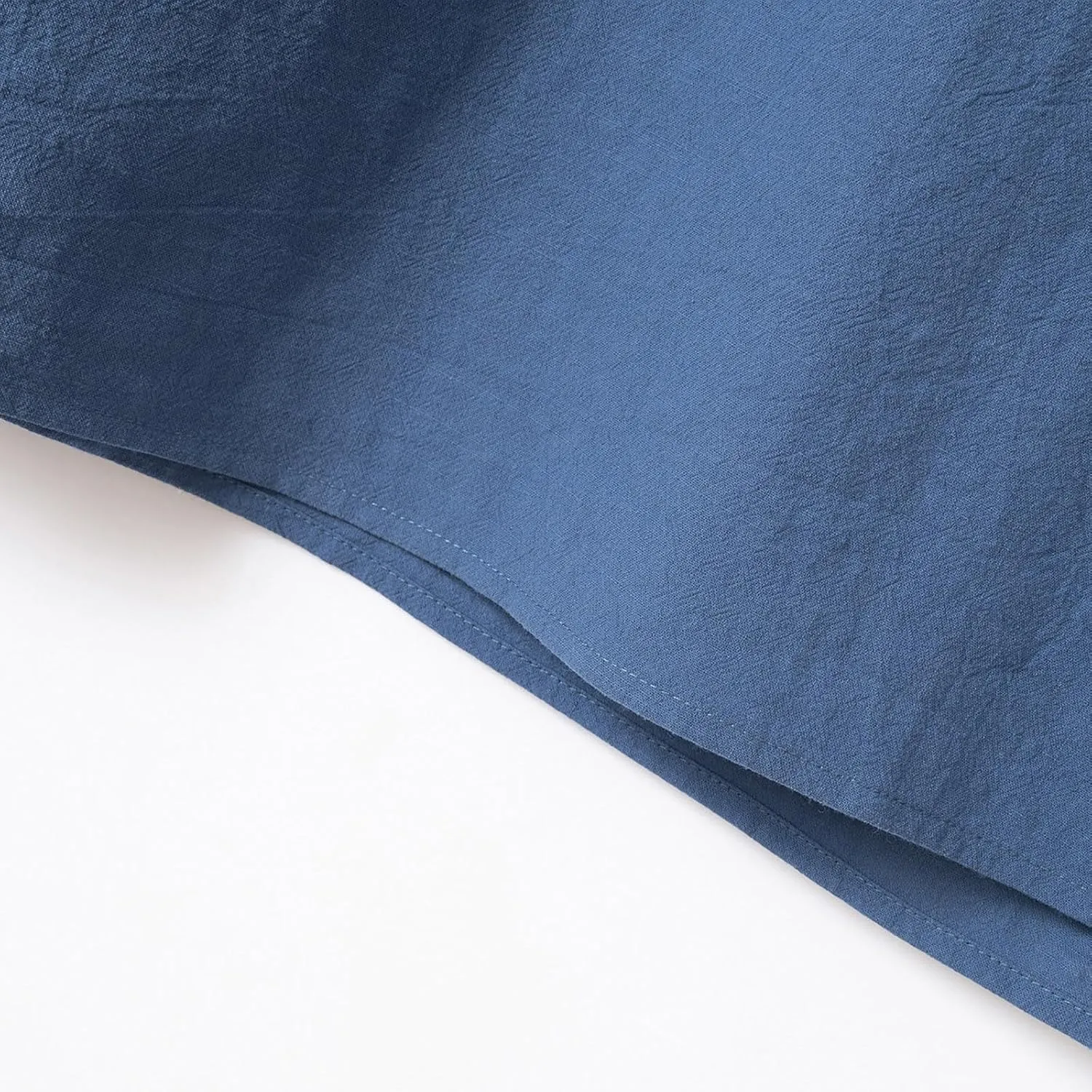 Men's Linen Long-Sleeve Henley Shirt Business Casual Stylish Slim-Fit Dress Shirts Lightweight Beach Button Up Shirts