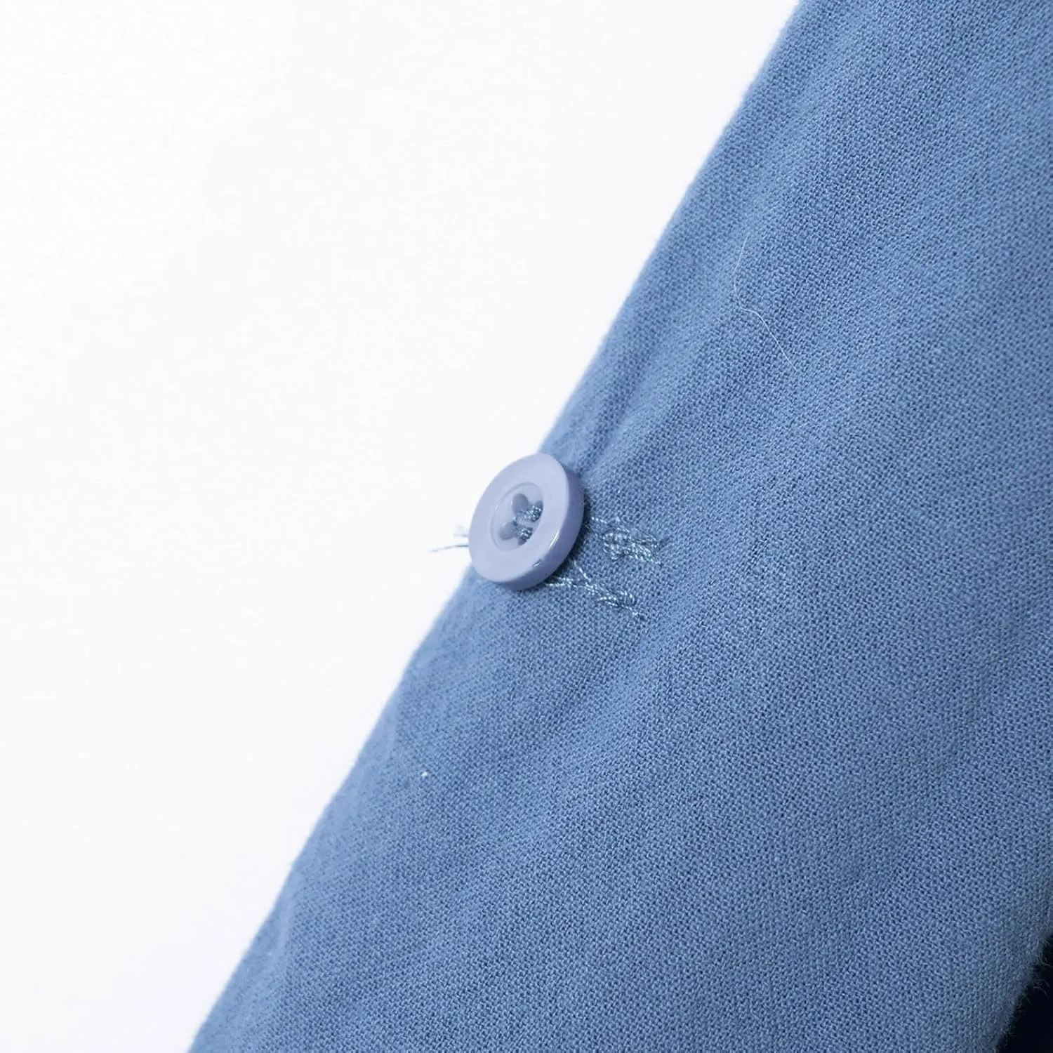 Men's Linen Long-Sleeve Henley Shirt Business Casual Stylish Slim-Fit Dress Shirts Lightweight Beach Button Up Shirts