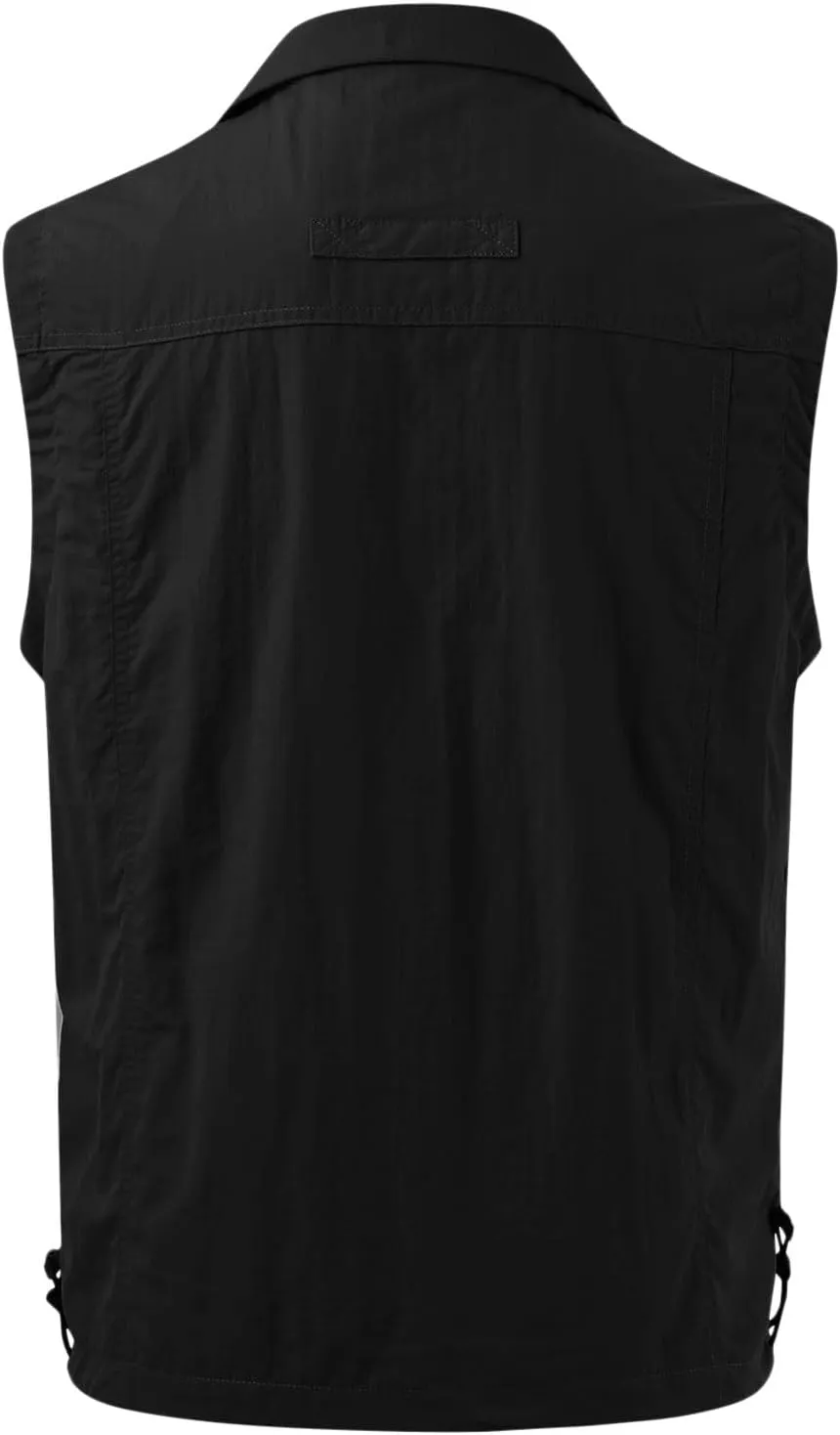 Mens Loose Vest Summer Casual Sports Vest Pocket Fishing Solid Color Zipper Cardigan Fishing Jacket