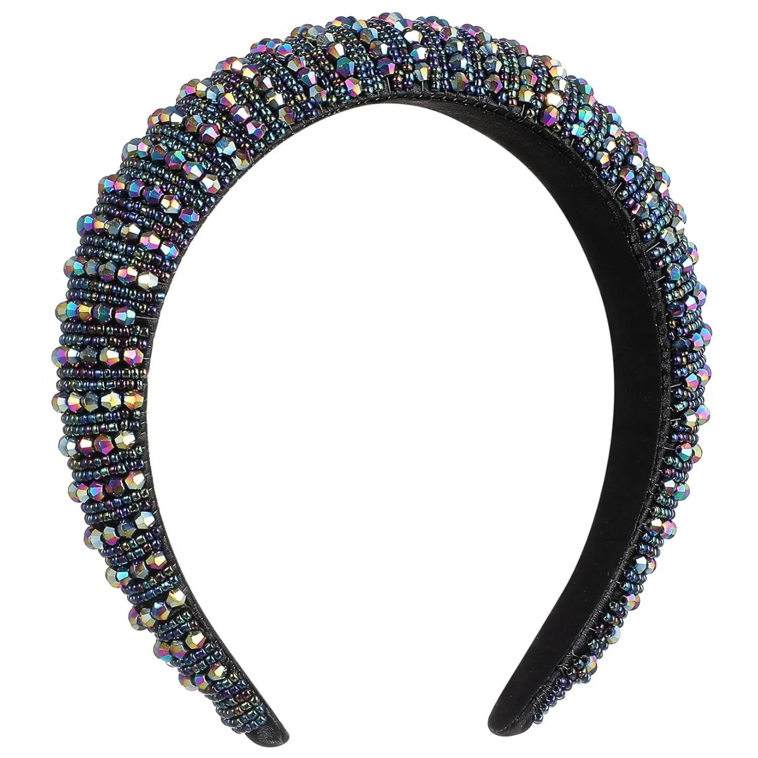 NOLITOY 1Pc Gorgeous Rhinestone Headband for Women Shiny Wide Brim Headdress Elegant Bridal Hair Accessories Comfortable Lightweight Design for Weddings Special Occasions