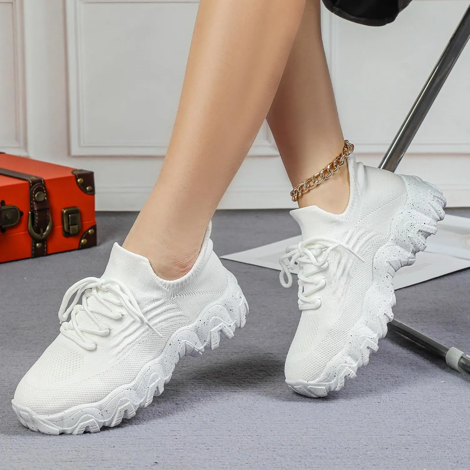 Ortho Pro Women's Classic Shoes, Women's Mesh Lightweight Orthopedic Sneakers,Casual, Flat Heel, Lace-Up, EVA Sole