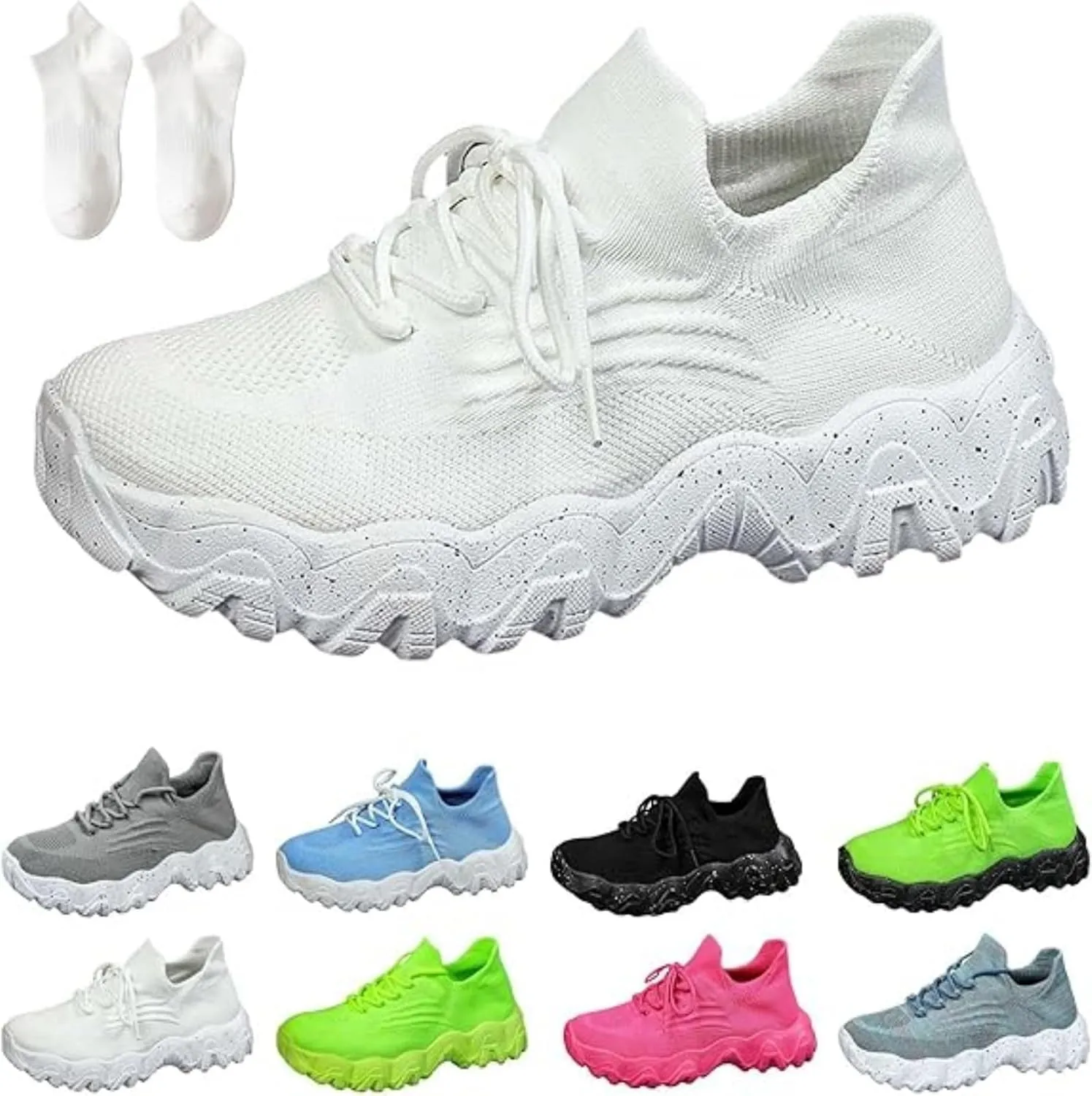 Ortho Pro Women's Classic Shoes, Women's Mesh Lightweight Orthopedic Sneakers,Casual, Flat Heel, Lace-Up, EVA Sole