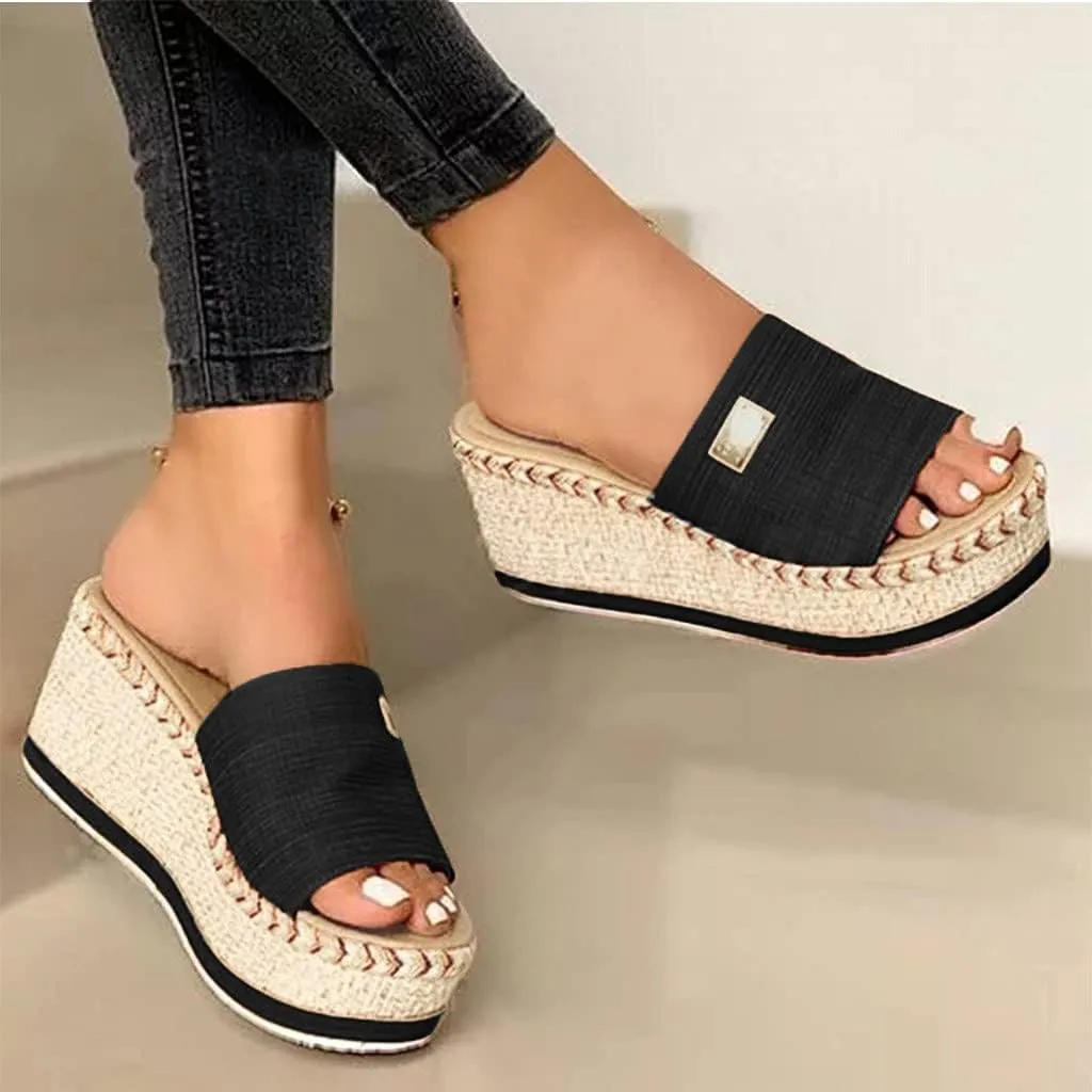 Orthopedic Sandals for Women Dressy Summer Orthotic Slides Shoes Wide Width Comfortable Walking Sandals with Arch Support