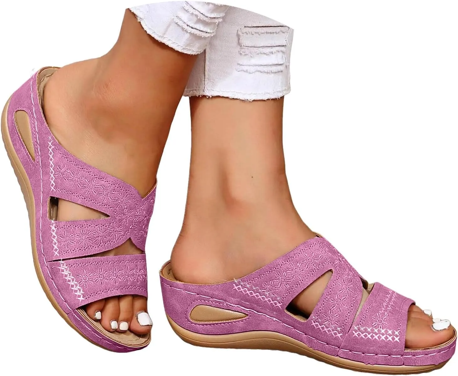 Orthopedic Sandals for Women, Women Dressy Summer Comfortable Sandals with Arch Support Walking Sandals Flip Flops Sandals