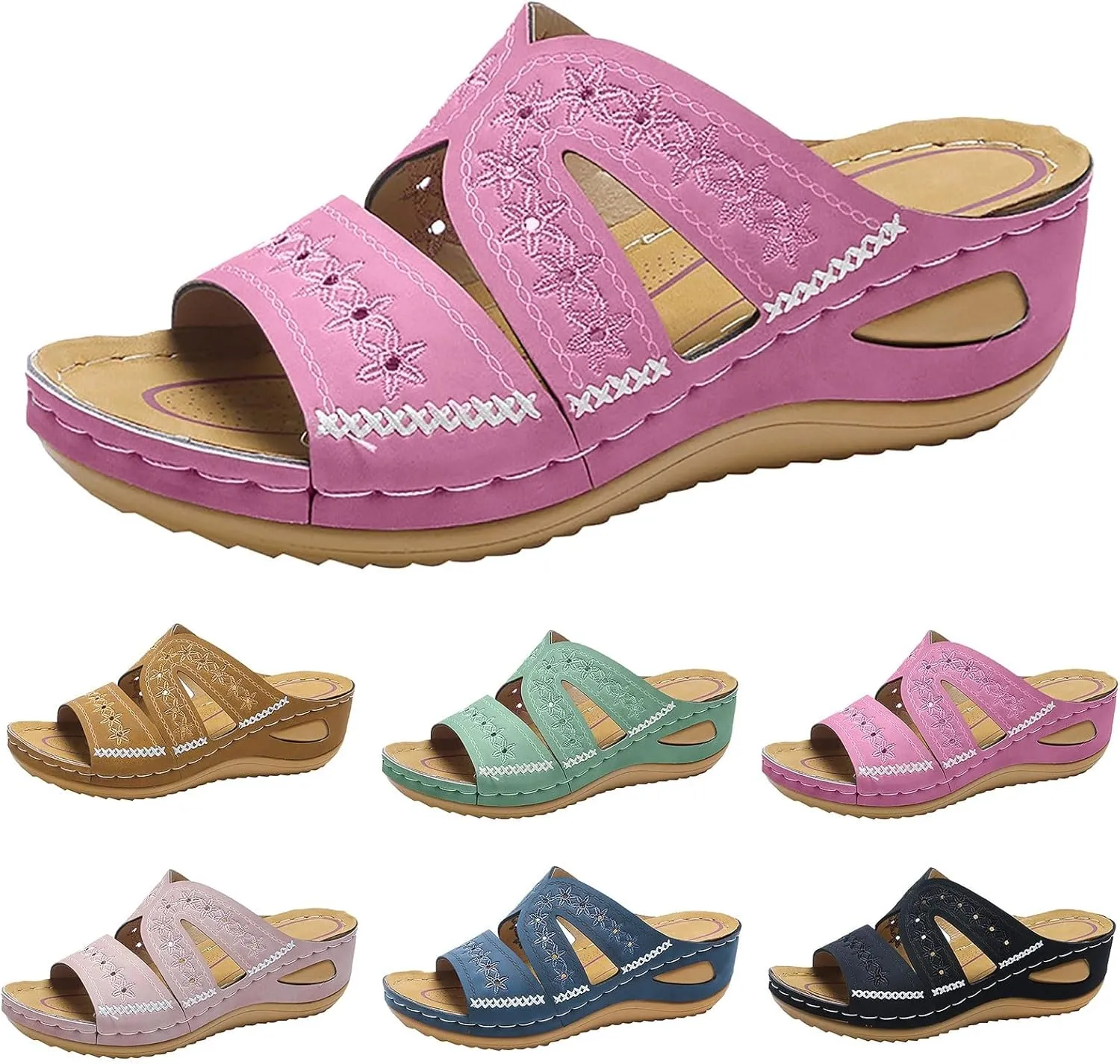 Orthopedic Sandals for Women, Women Dressy Summer Comfortable Sandals with Arch Support Walking Sandals Flip Flops Sandals