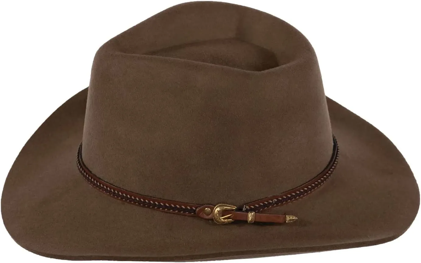 Outback Trading Nelson Uv Protection Water-Resistant Crushable High-Crown Wool Felt Outdoor Cowboy Hat