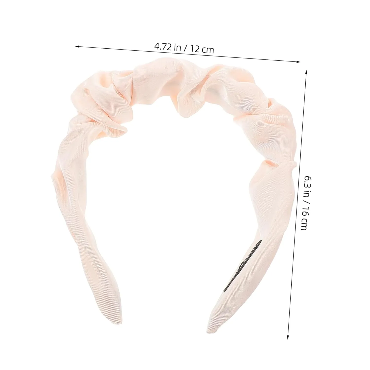 PartyKindom Pleated Headband for Women Soft Fabric Hair Band Multi Use Shower Makeup Headband Stylish Minimalist Design for Spa Face Wash and Daily Use Comfortable Hair Friendly
