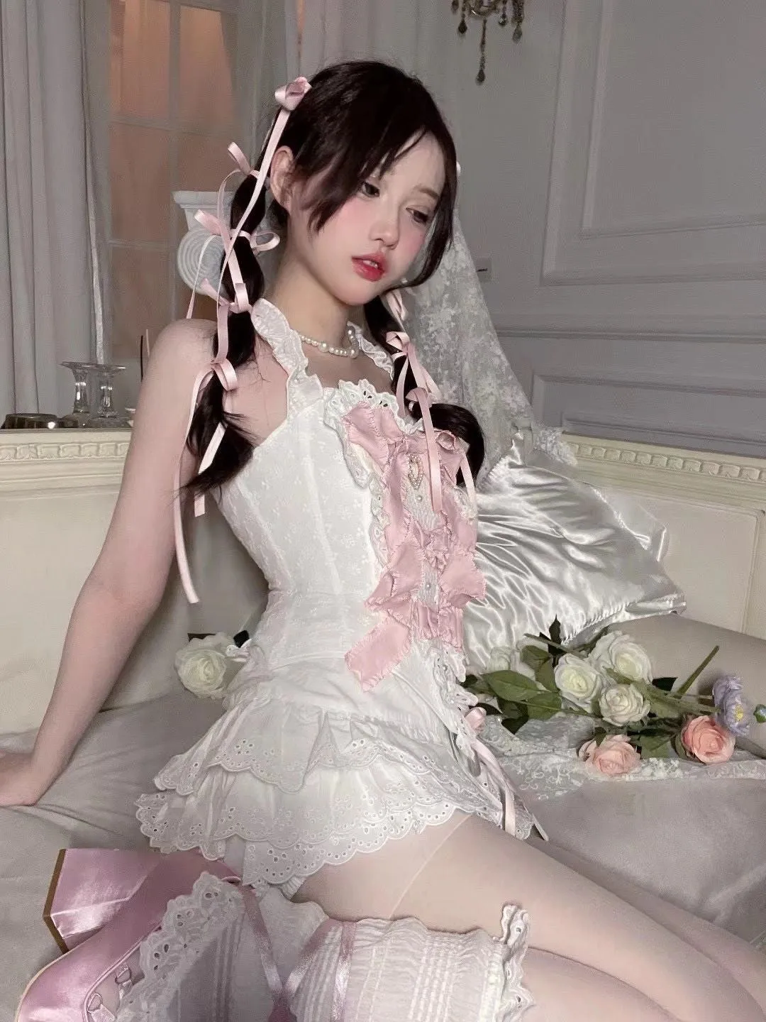 [PeilieeShop x Stasera] Ribbon Poem Handmade Corset Top