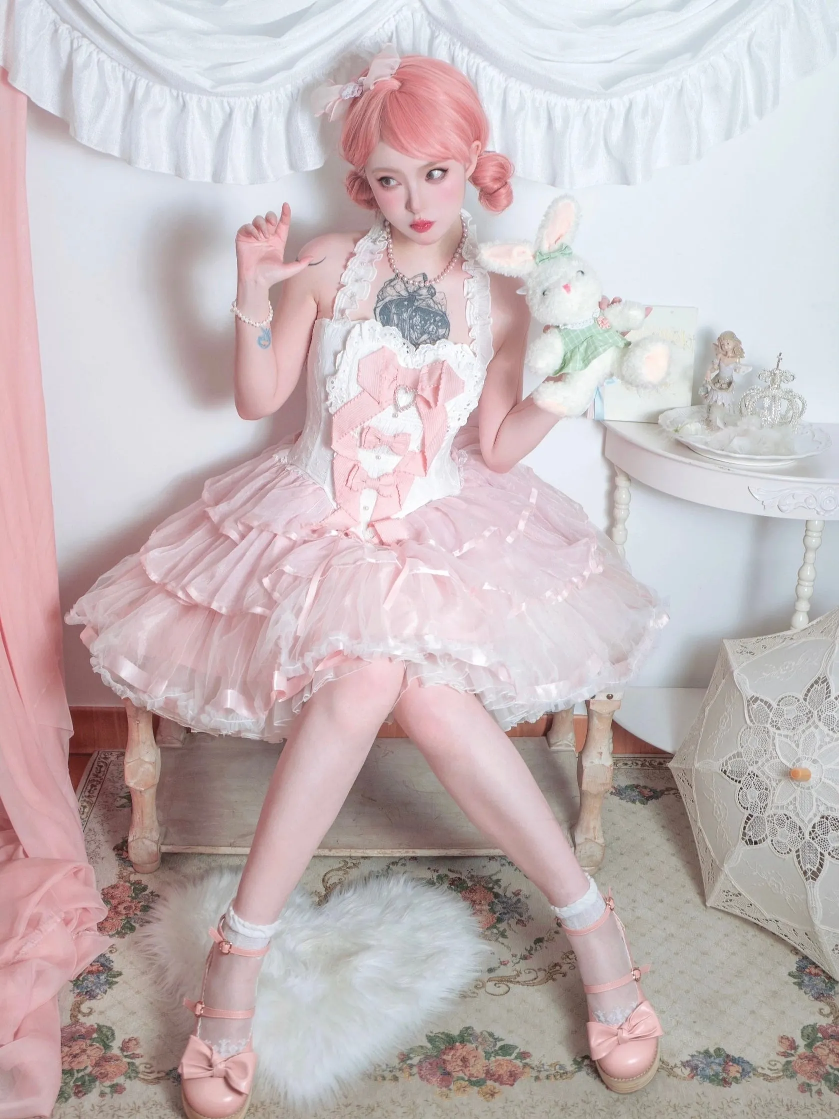 [PeilieeShop x Stasera] Ribbon Poem Handmade Corset Top