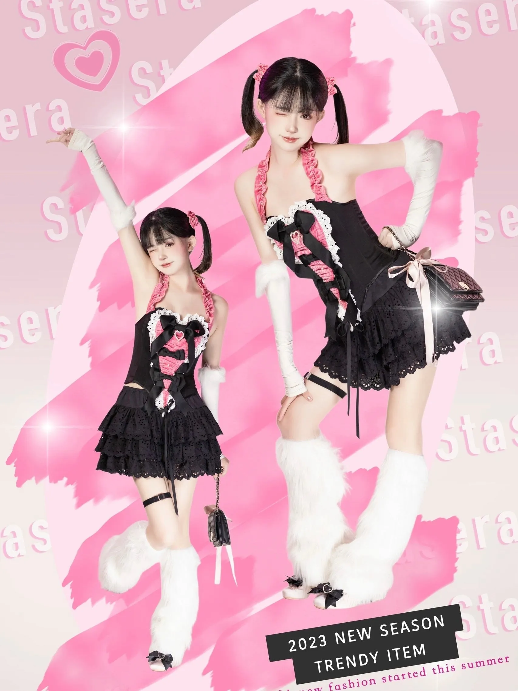 [PeilieeShop x Stasera] Ribbon Poem Handmade Corset Top