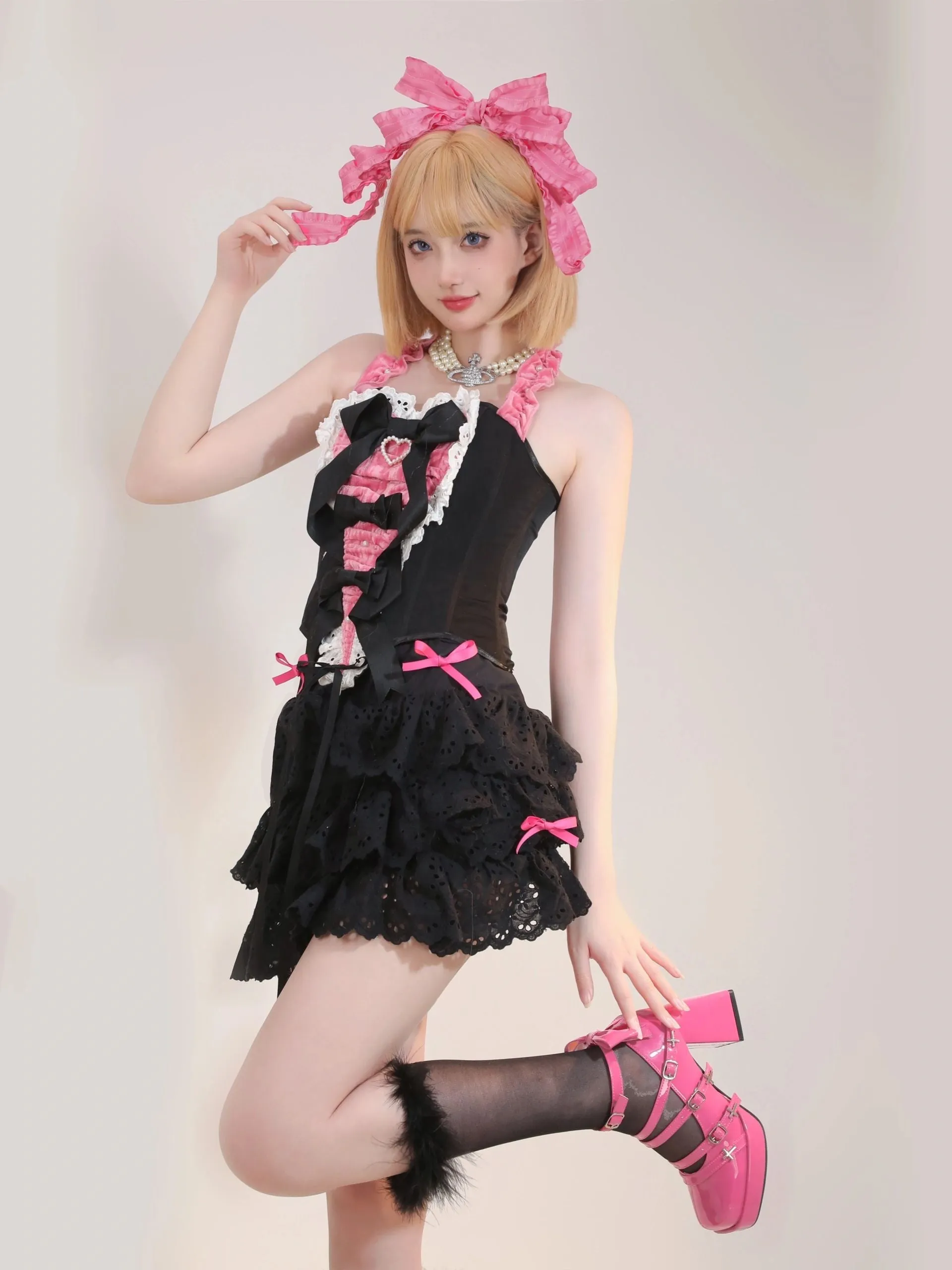 [PeilieeShop x Stasera] Ribbon Poem Handmade Corset Top