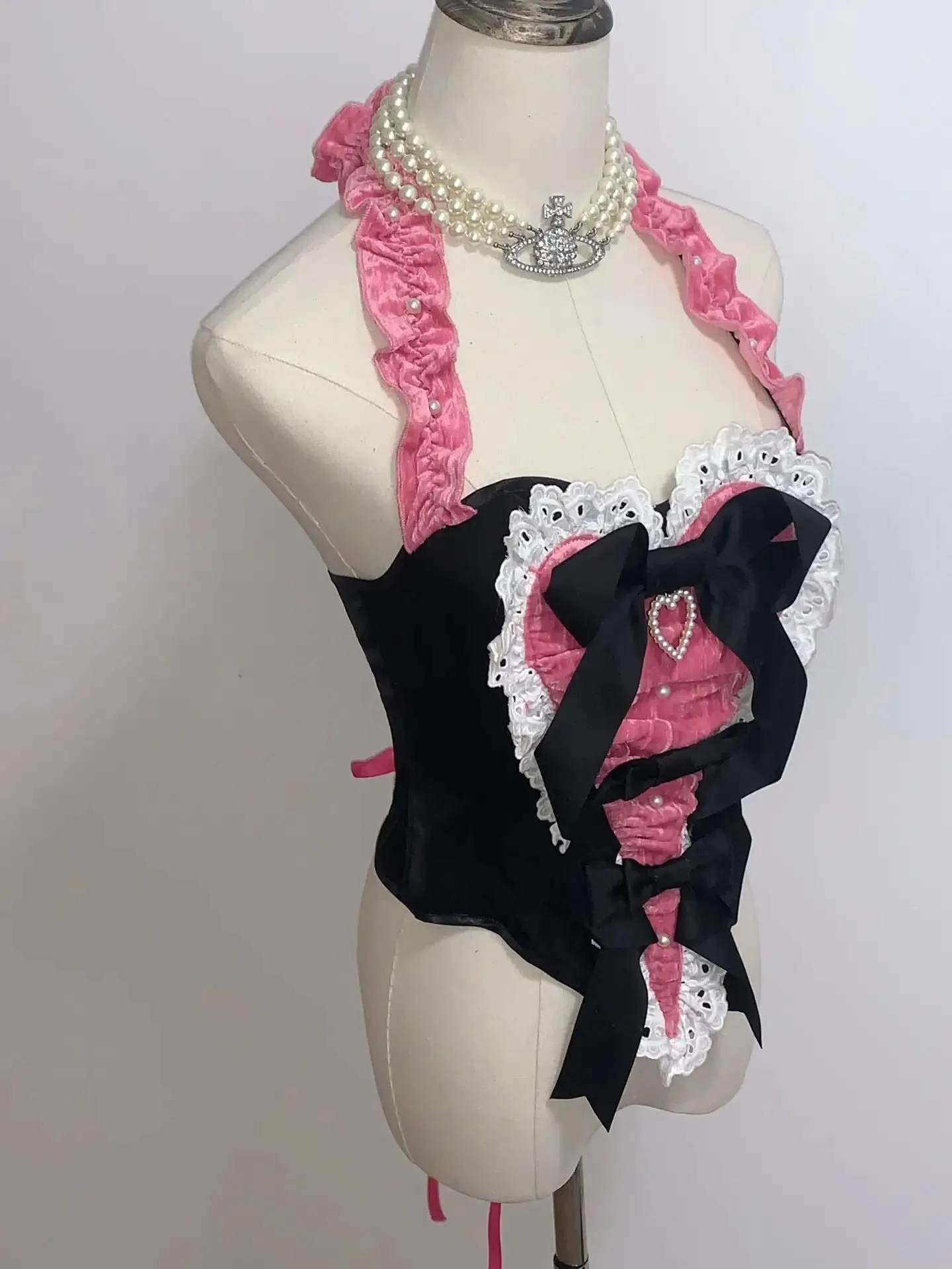 [PeilieeShop x Stasera] Ribbon Poem Handmade Corset Top
