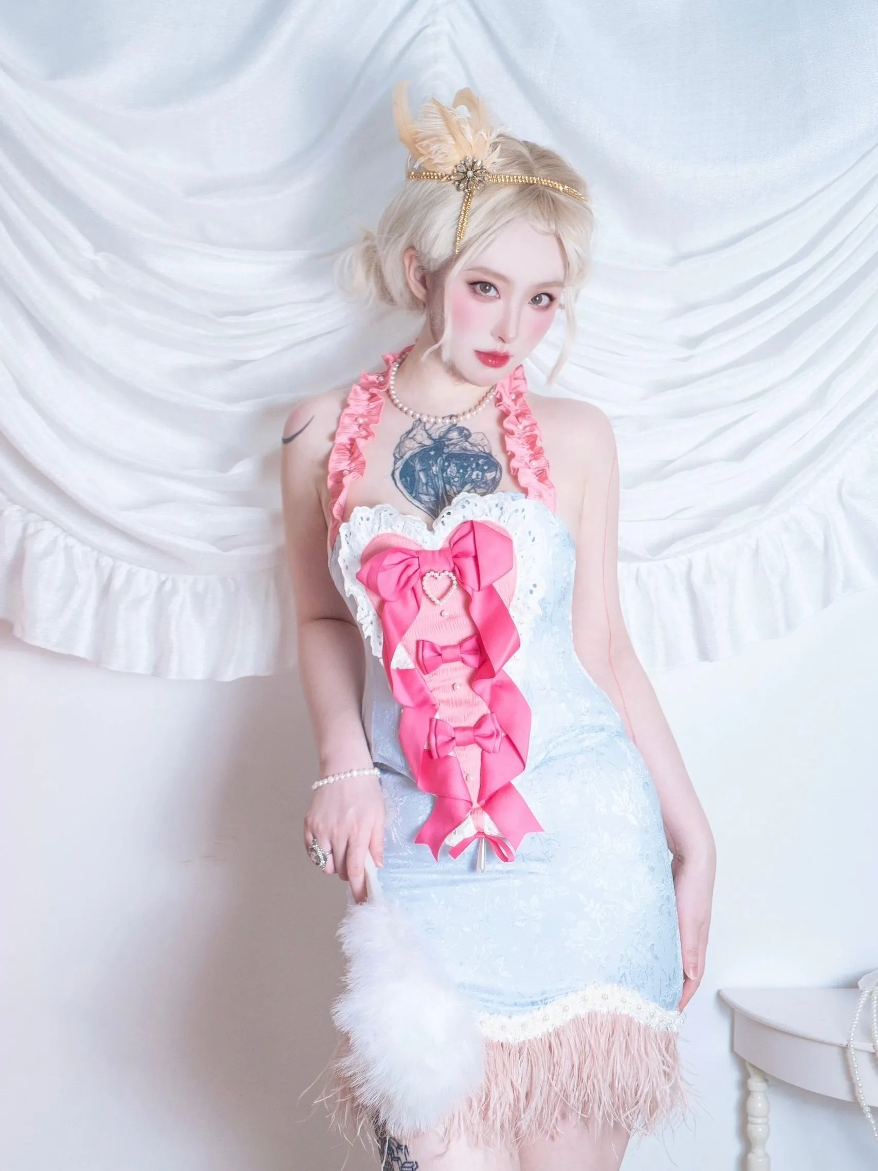 [PeilieeShop x Stasera] Ribbon Poem Handmade Corset Top