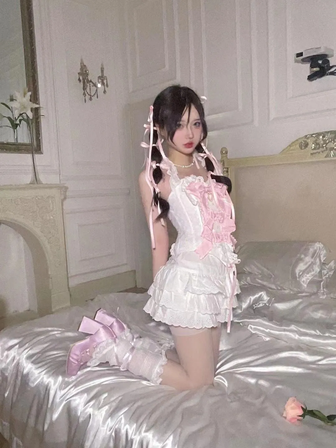[PeilieeShop x Stasera] Ribbon Poem Handmade Corset Top