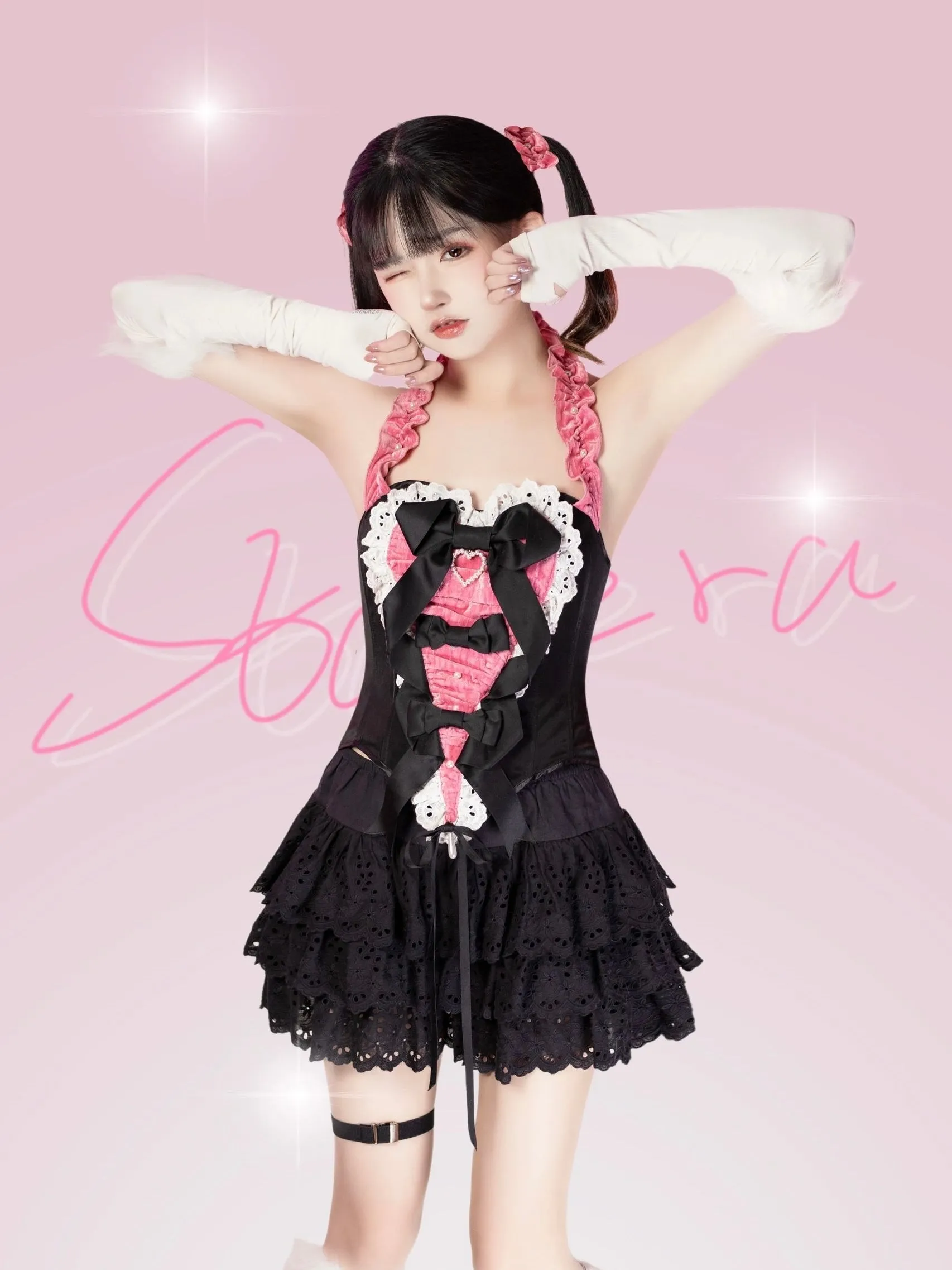[PeilieeShop x Stasera] Ribbon Poem Handmade Corset Top