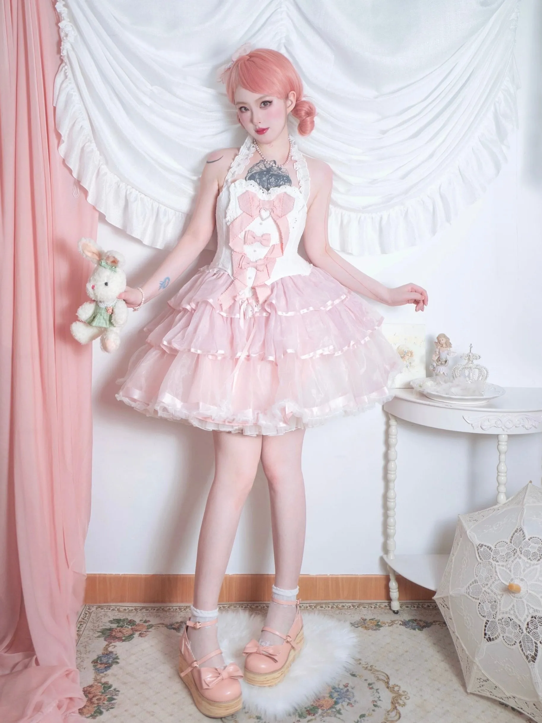 [PeilieeShop x Stasera] Ribbon Poem Handmade Corset Top