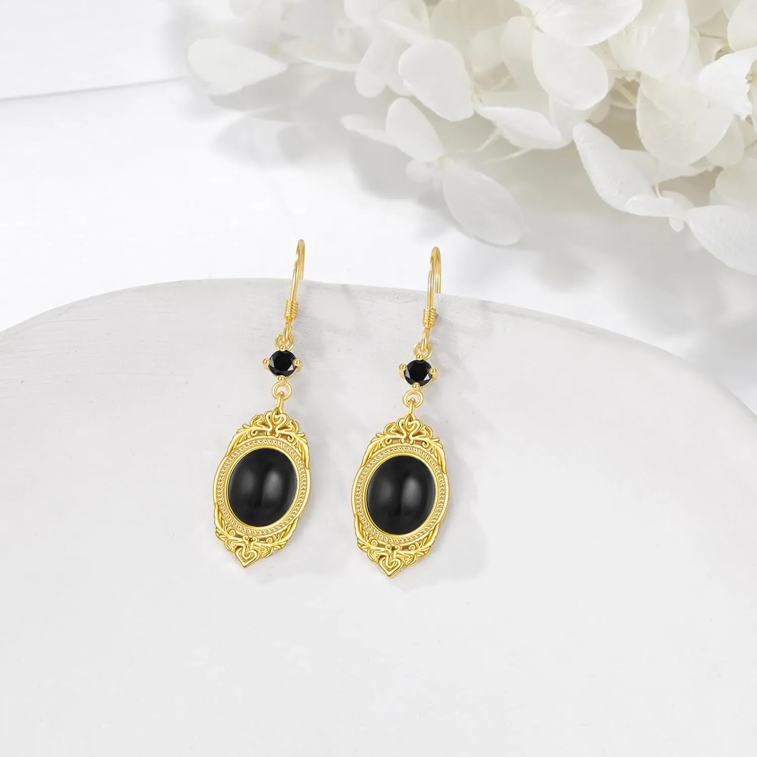 Pink Cat Eye Stone/Onyx/Moss agate/Peridot/Moonstone/Lapis Lazuli Earrings Sterling Silver Pink Cat Eye Stone/Onyx/Moss agate/Peridot/Moonstone/Lapis Lazuli Dangle Earrings Victorian Earrings Vintage Retro Style Jewelry Gifts for Women