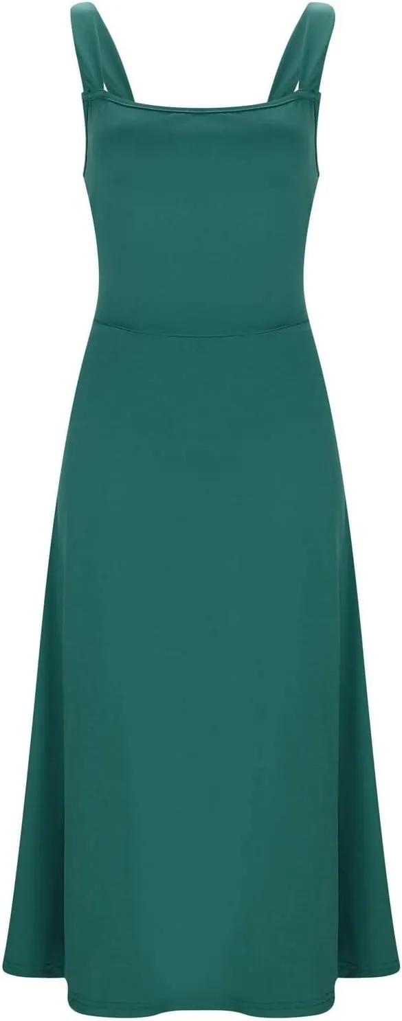 PTOLOCIF Plus Size Dresses for Curvy Women Spaghetti Strap Dress Sleeveless V Neck Cutout Slit Casual Party Maxi Dresses