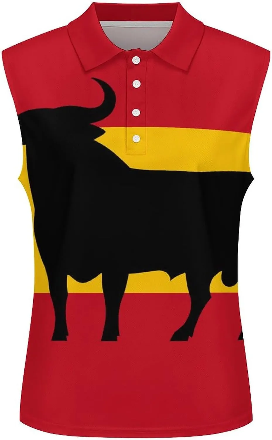 Spanish Bull Women's Sleeveless Golf Polo Shirts Athletic Tank Tops