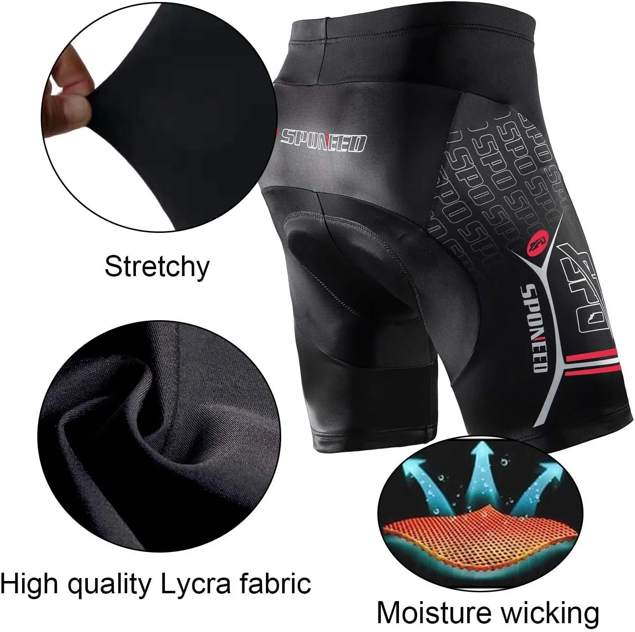 sponeed Men Cycle Outfit Set Bicycle Jersey Road Biker Shorts Trianthlon Cycling Gear Shirts