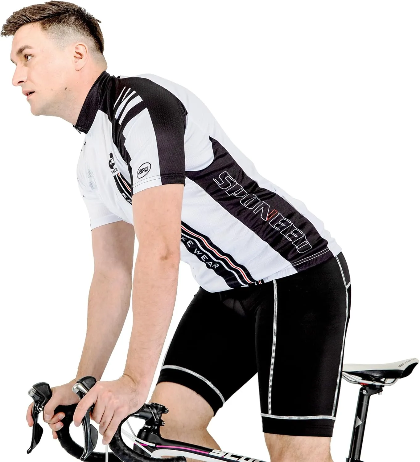 sponeed Men Cycle Outfit Set Bicycle Jersey Road Biker Shorts Trianthlon Cycling Gear Shirts
