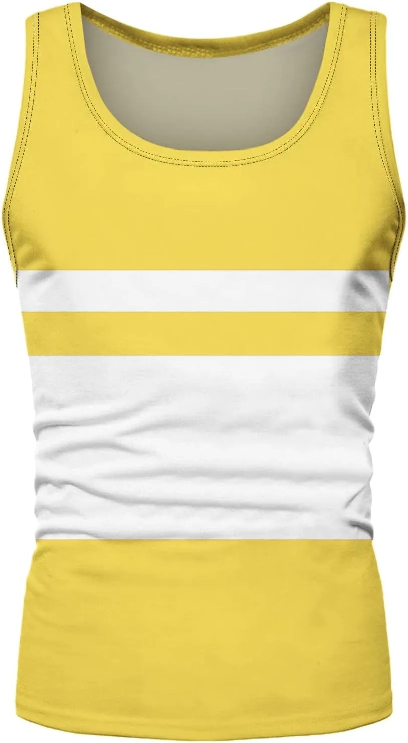 Striped Tank Tops for Men Beach Wear Graphic Sleeveless Graphic Shirts Big Tall Sports Gym Workout Casual Summer Tops