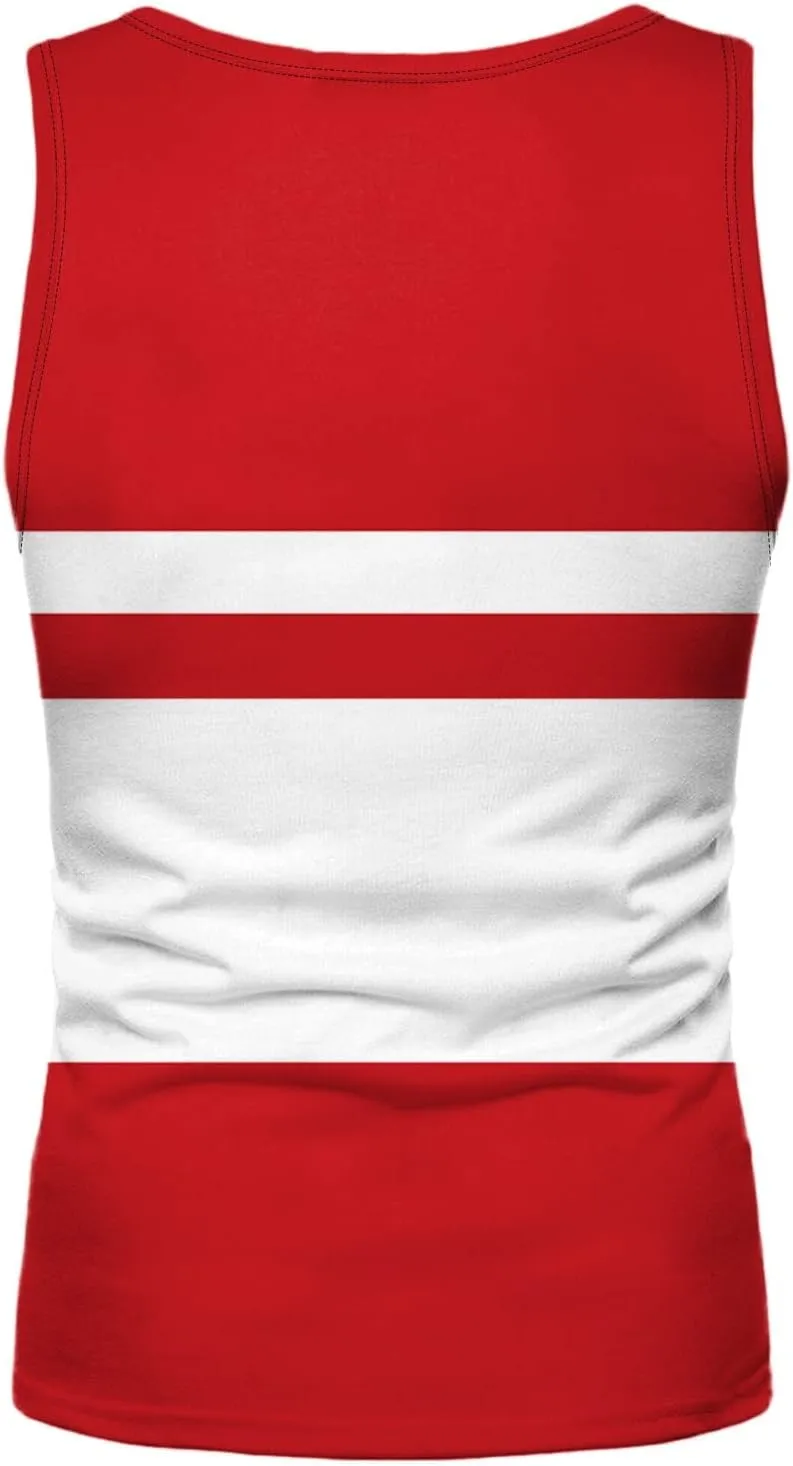 Striped Tank Tops for Men Beach Wear Graphic Sleeveless Graphic Shirts Big Tall Sports Gym Workout Casual Summer Tops