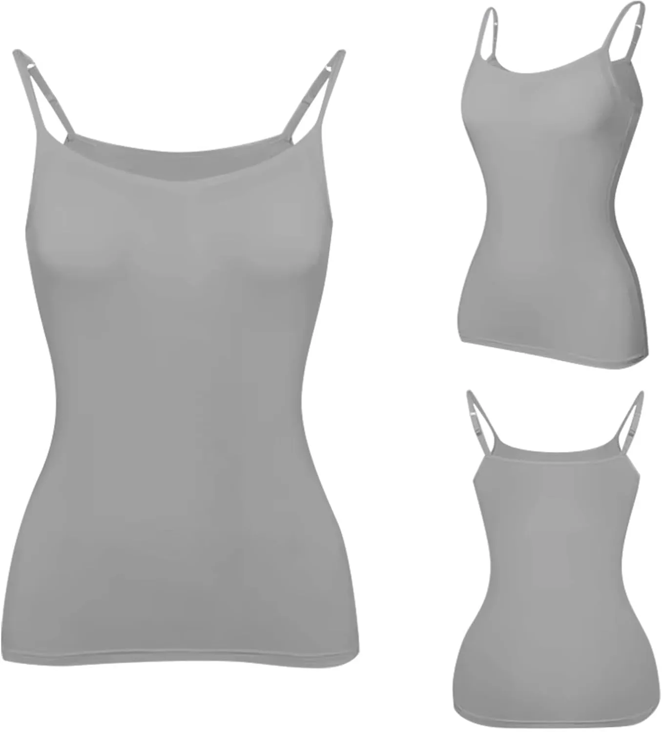 Tank Top with Built in Bra for Women Plus Size Tank Tops Spaghetti Strap Adjustable Scoop Neck Padded Workout Tanks