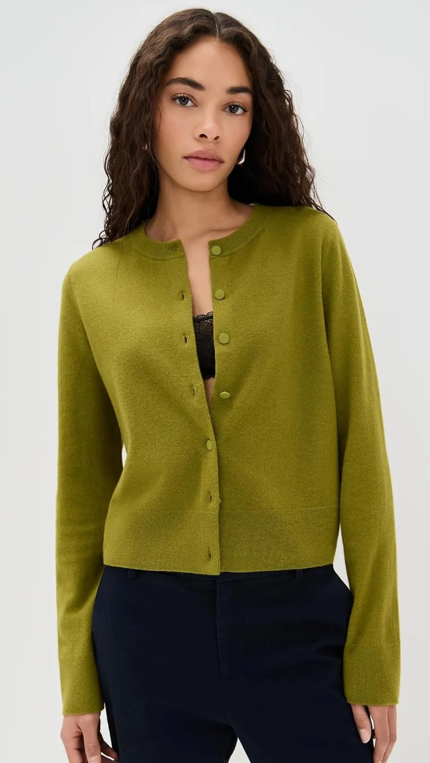 Vince Women's Tipped Half Moon Cardigan
