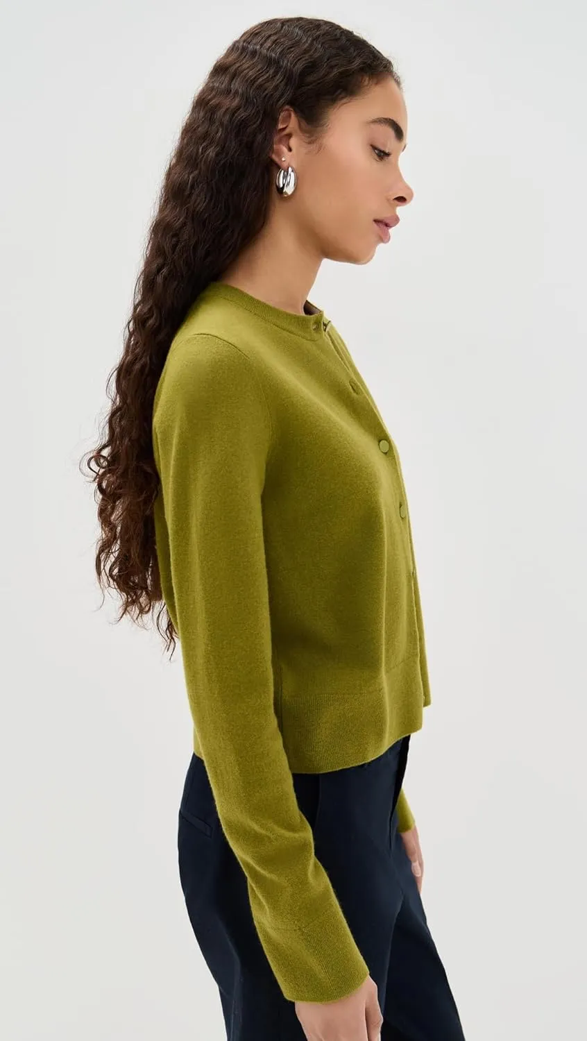 Vince Women's Tipped Half Moon Cardigan